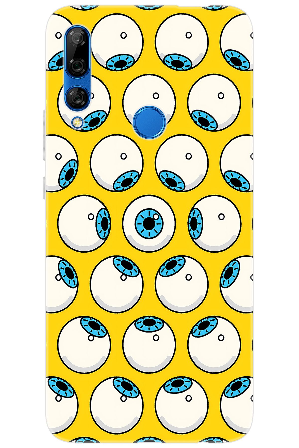 Ceppare Huawei Y9 Prime 2019 (STK-L21) Uyumlu Kılıf Desen Baskı Silikon Gözler STK:619 CP-tHWzpOO