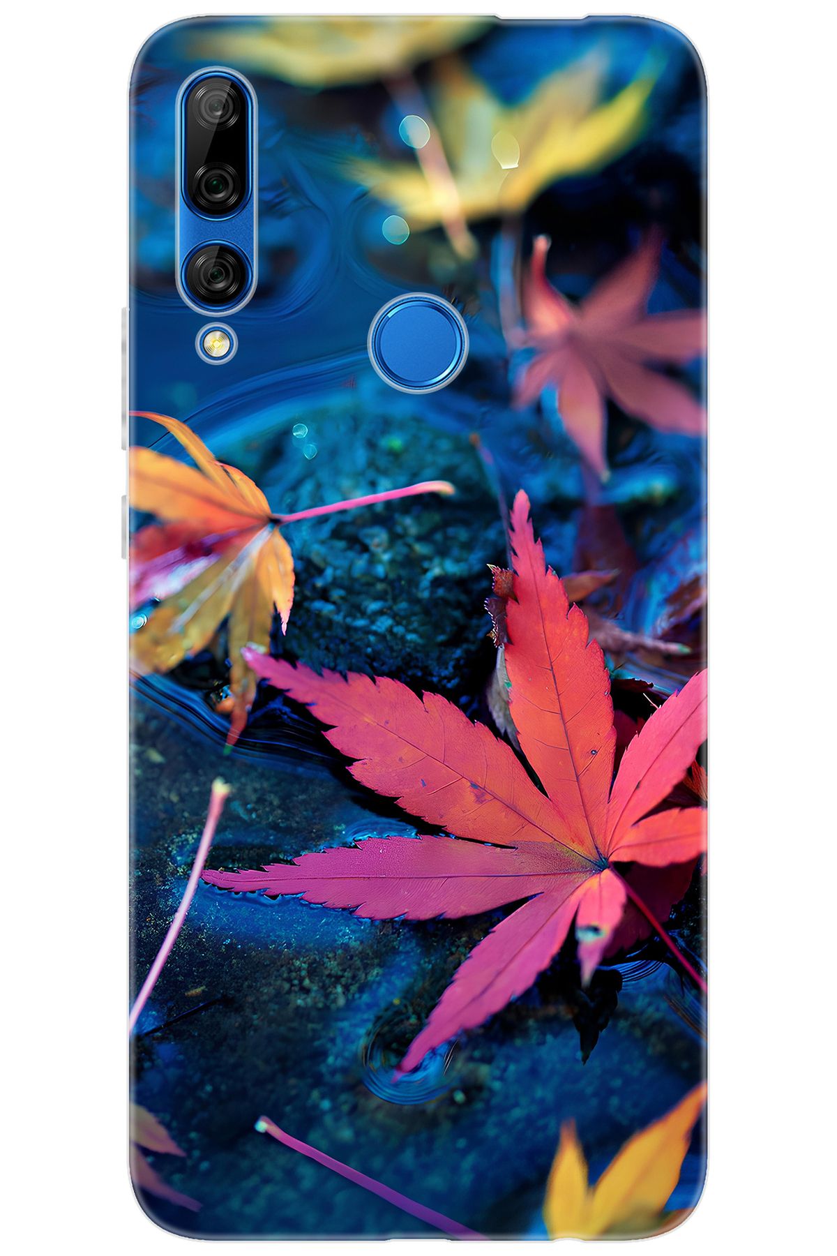 Ceppare Huawei Y9 Prime 2019 (STK-L21) Uyumlu Kılıf Desen Baskı Silikon Yapraklar STK:702 CP-xgZkqwW
