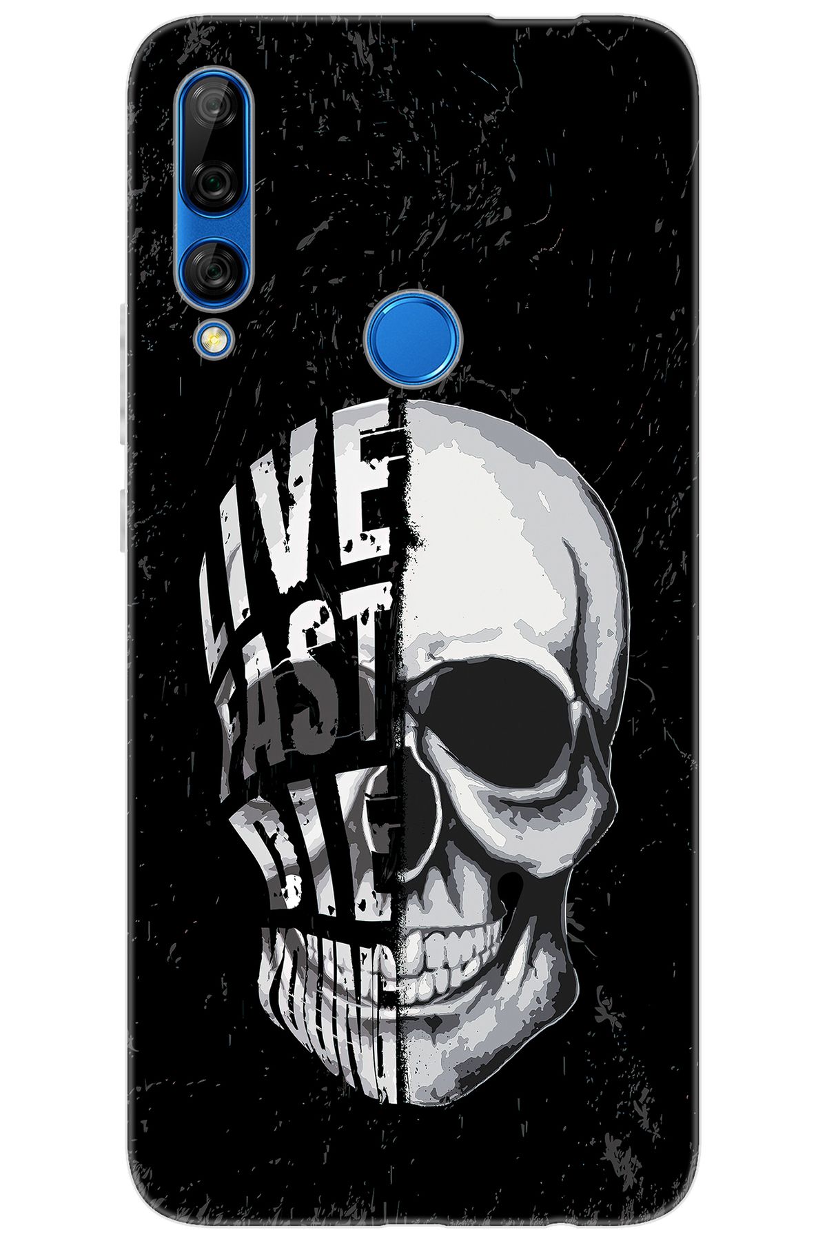 Ceppare Huawei Y9 Prime 2019 (STK-L21) Uyumlu Kılıf Desen Baskı Silikon Kuru Kafa STK:585 CP-3d9dH2G