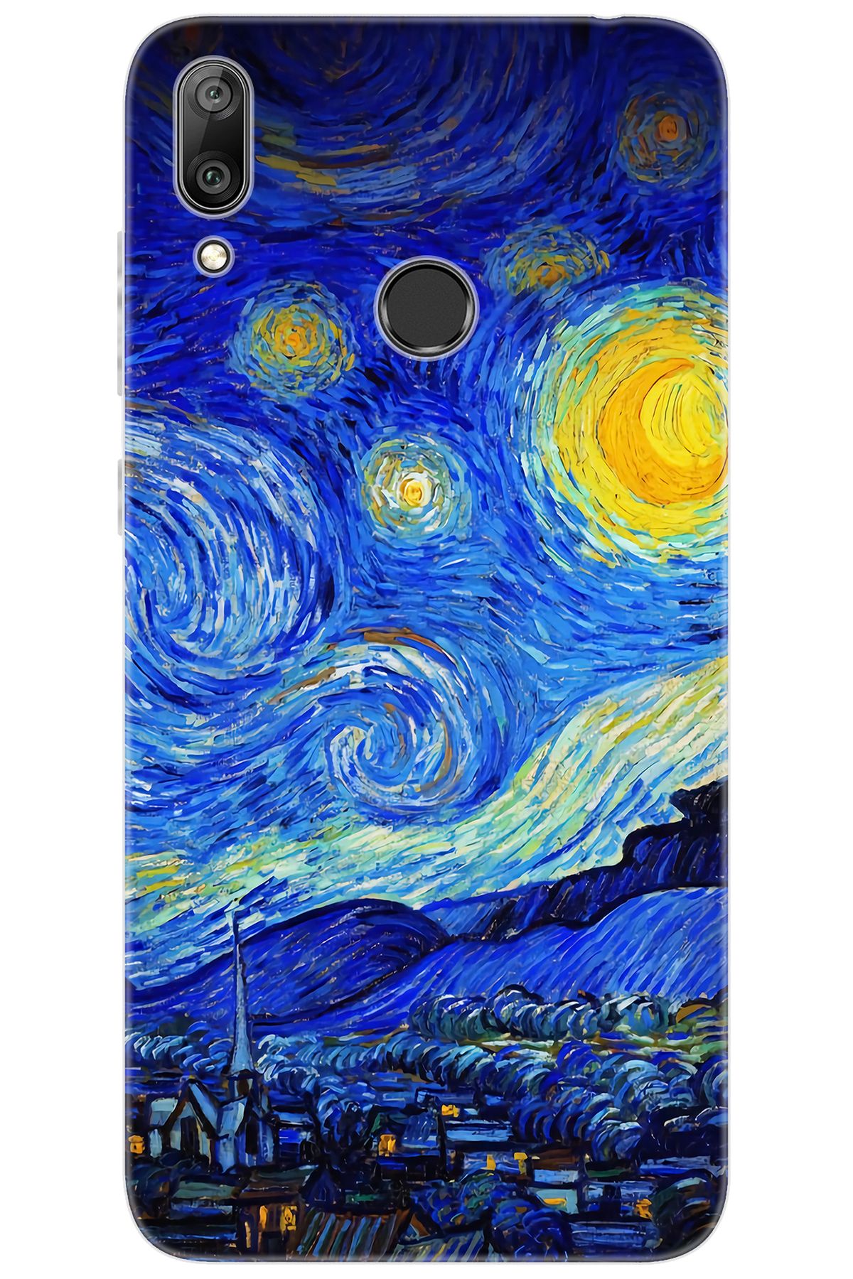Ceppare Huawei Y7 Prime 2019 (DUB-LX3) Uyumlu Kılıf Silikon Starry Night Yıldızlı Gece S:757 CP-8xCmcao