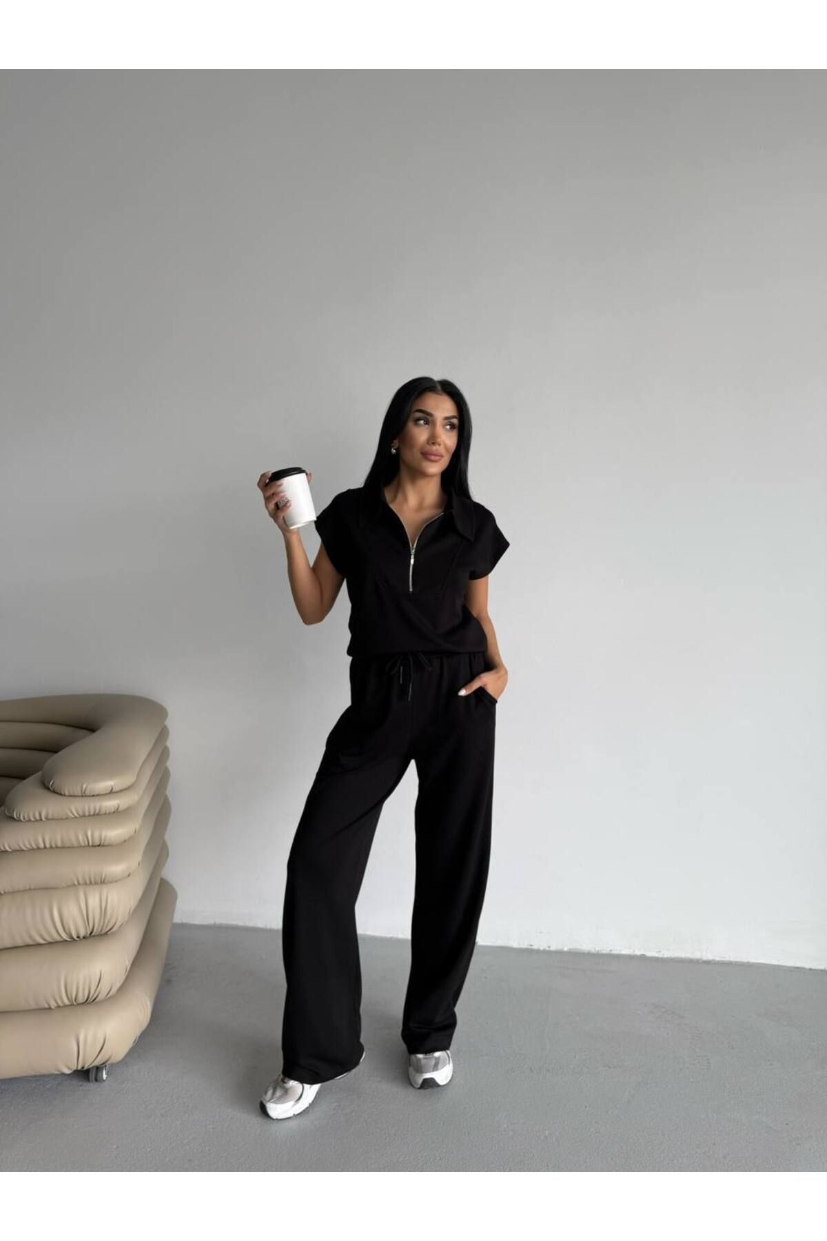 Castivo Fashion ZipFit Kadın Fermuarlı Kolsuz Takım