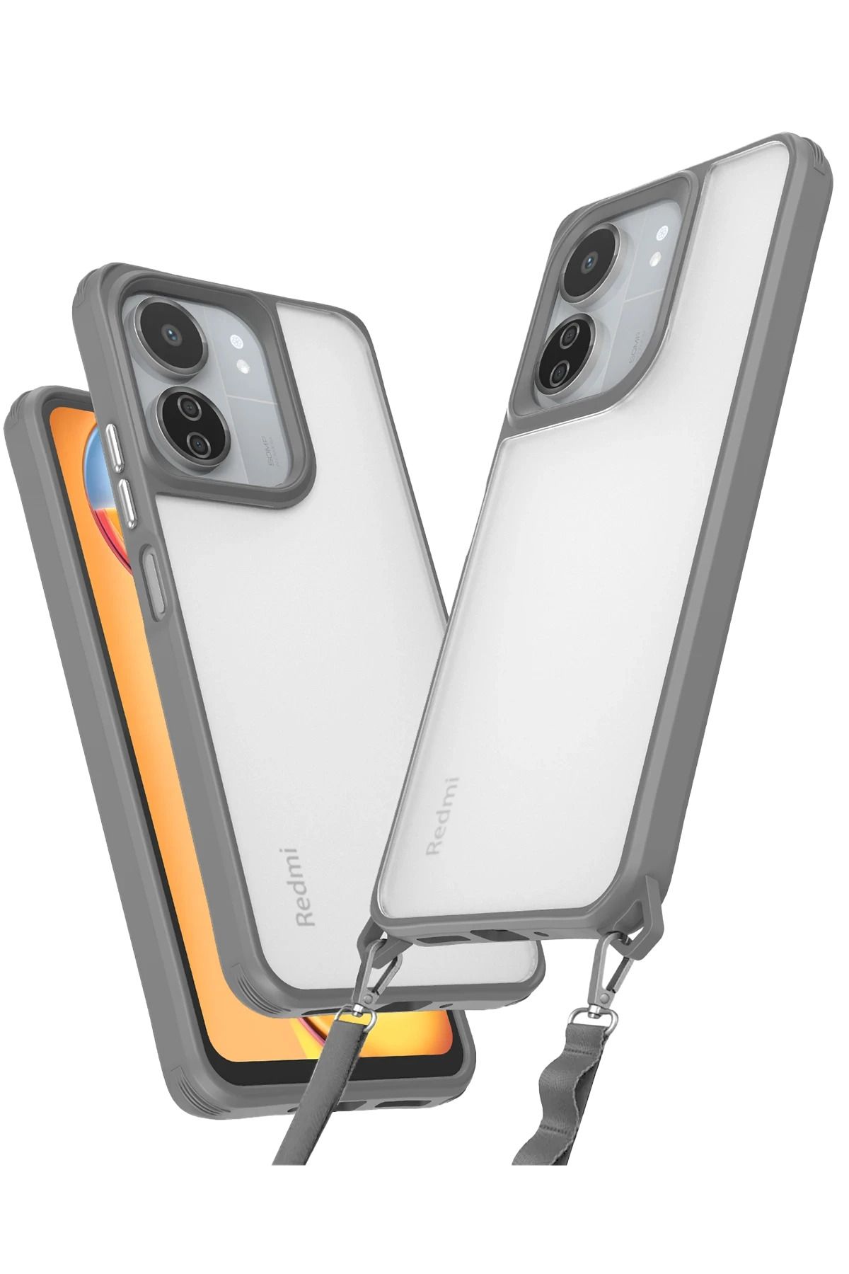 NewFace Xiaomi Redmi 13C Kılıf Penta Silikon Kılıf - Titan Gri FERRG