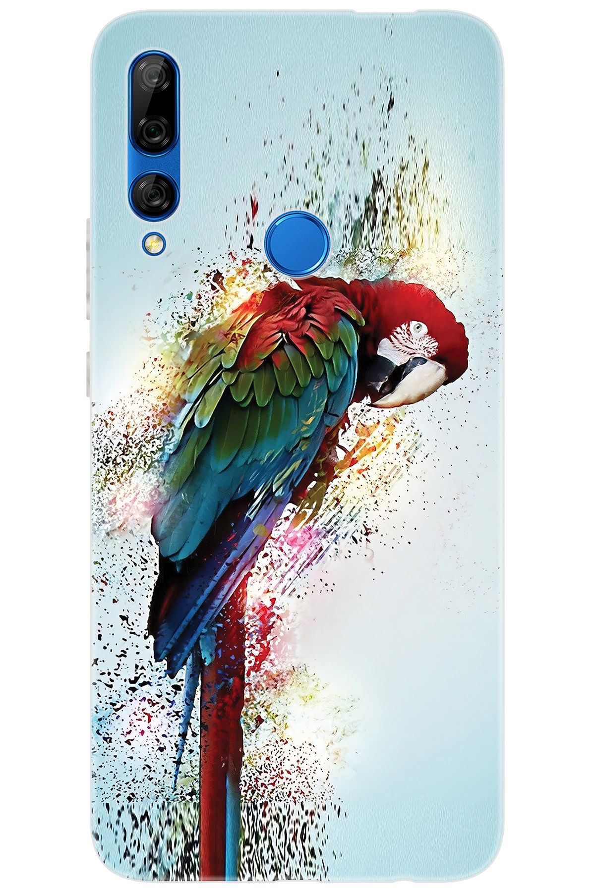 Ceppare Huawei Y9 Prime 2019 (STK-L21) Uyumlu Kılıf Desen Baskı Silikon Papağan STK:562 CP-kxT6lIn