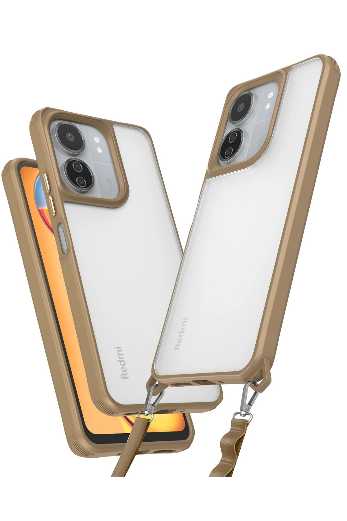 NewFace Xiaomi Redmi 13C Kılıf Penta Silikon Kılıf - Çöl Titanyum FERRG