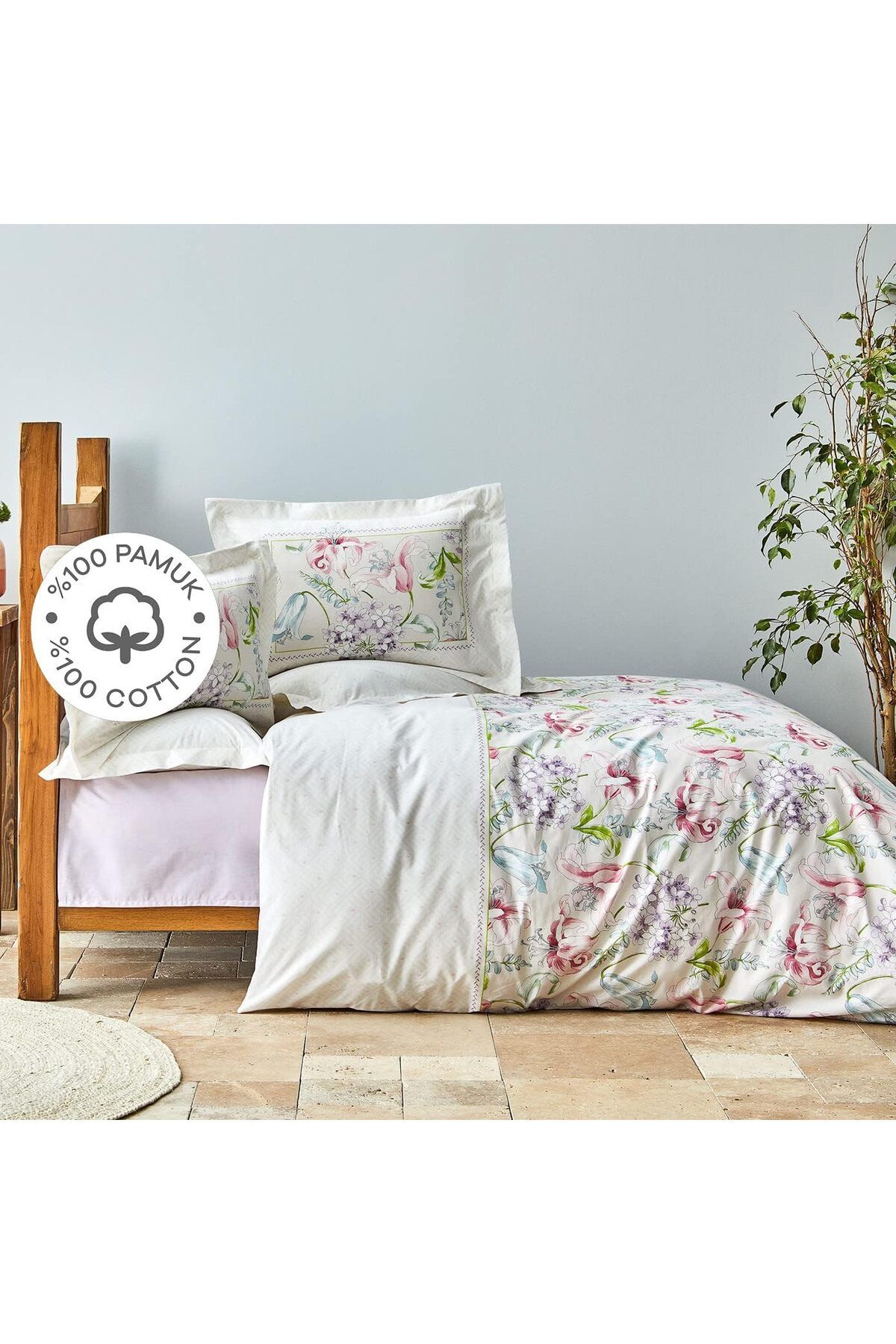 STOREMAX Home Melosa Pembe%100 Pamuk Tek Kişilik Nevresim Takımı