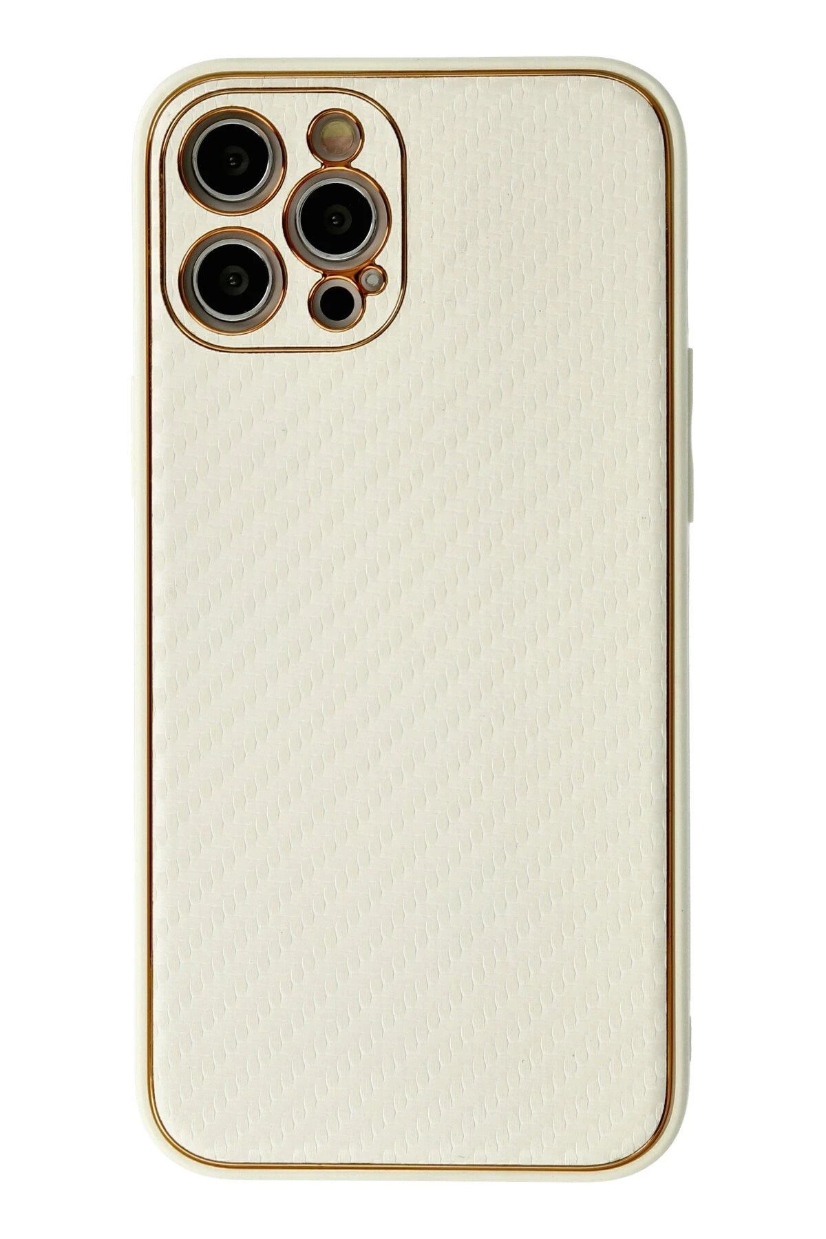 NewFace iPhone 12 Pro Max Kılıf Coco Karbon Silikon - Beyaz JOJUA
