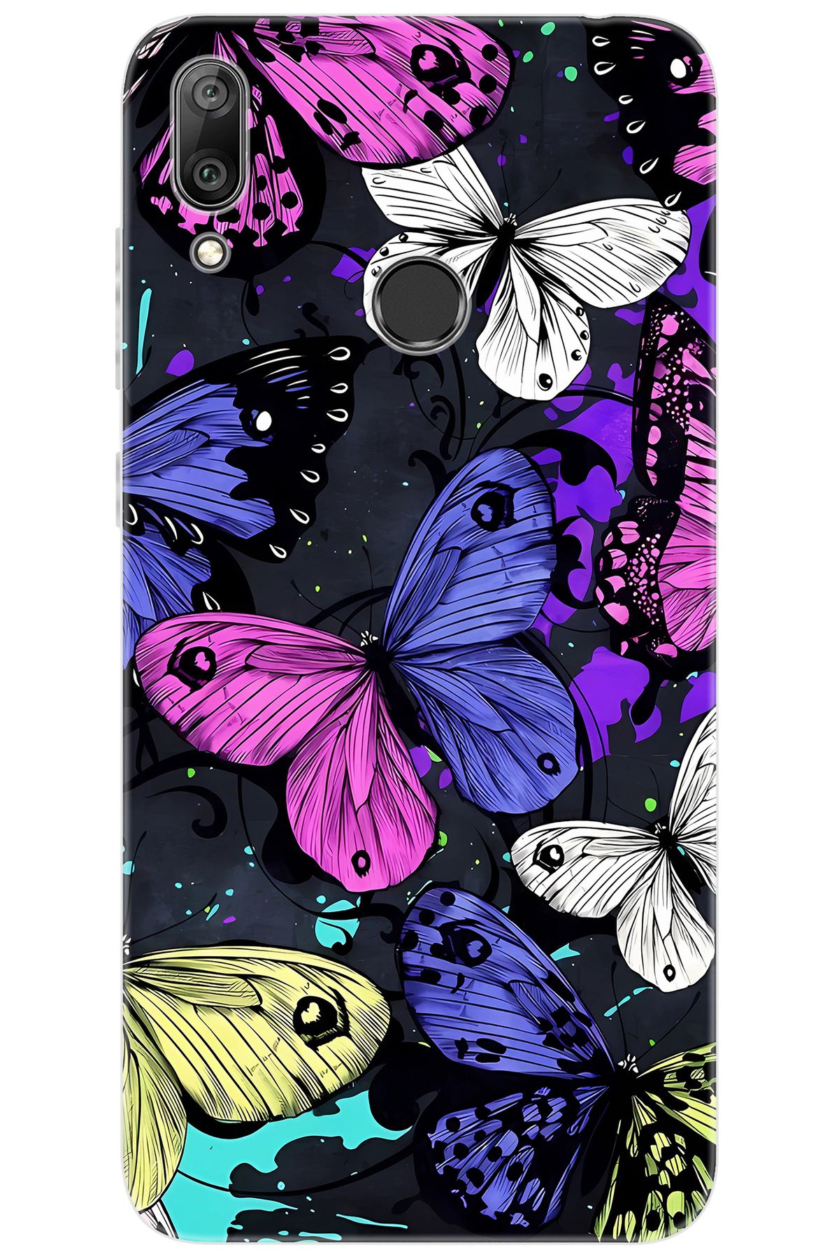 Ceppare Huawei Y7 Prime 2019 (DUB-LX3) Uyumlu Kılıf Desen Silikon Kalp Yapan Kelebek STK:651 CP-doAGlps