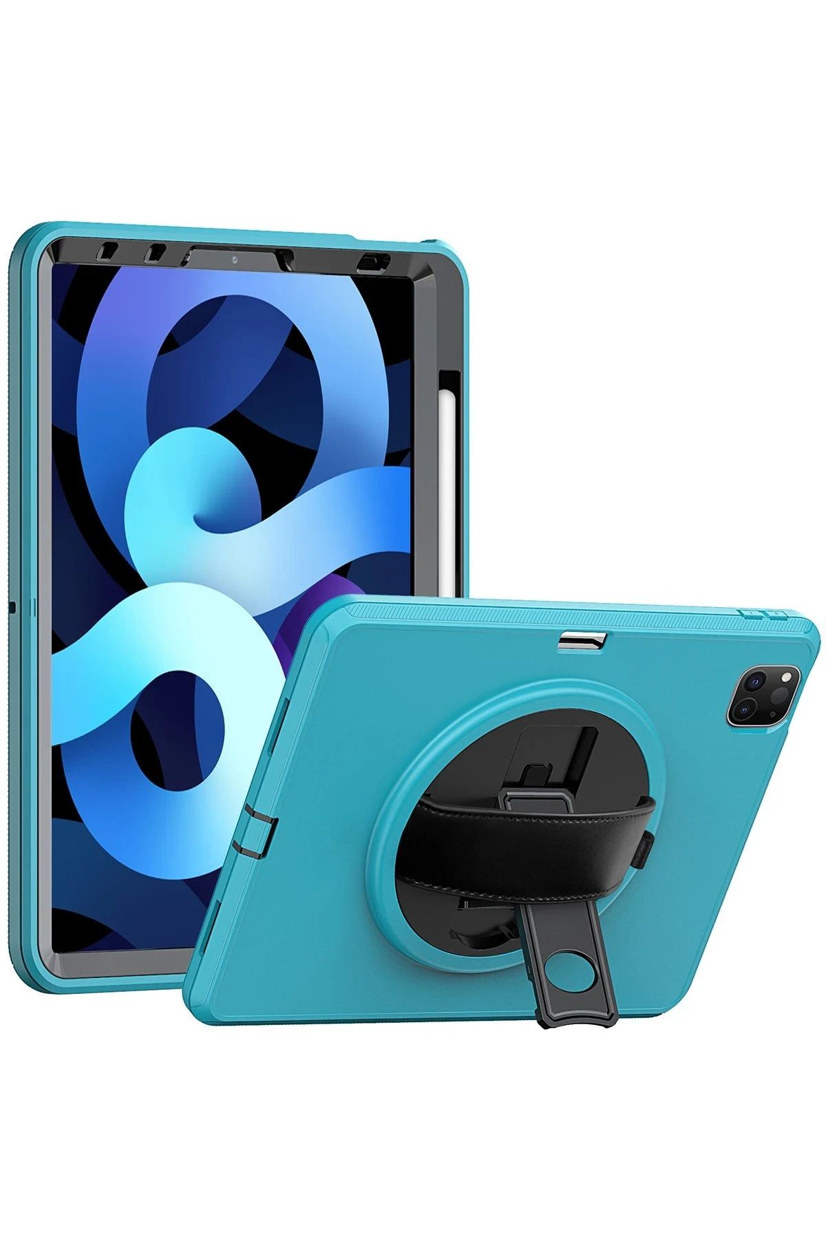 NewFace iPad Pro 11 (2018) Kılıf Hand Strap Tablet Kılıfı - Turkuaz JOJUA
