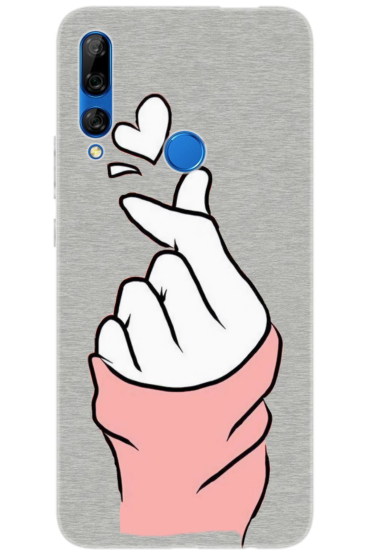 Ceppare Huawei Y9 Prime 2019 (STK-L21) Uyumlu Kılıf Desen Silikon Parmak Şıklatma Kalp STK750 CP-NUvo7bz