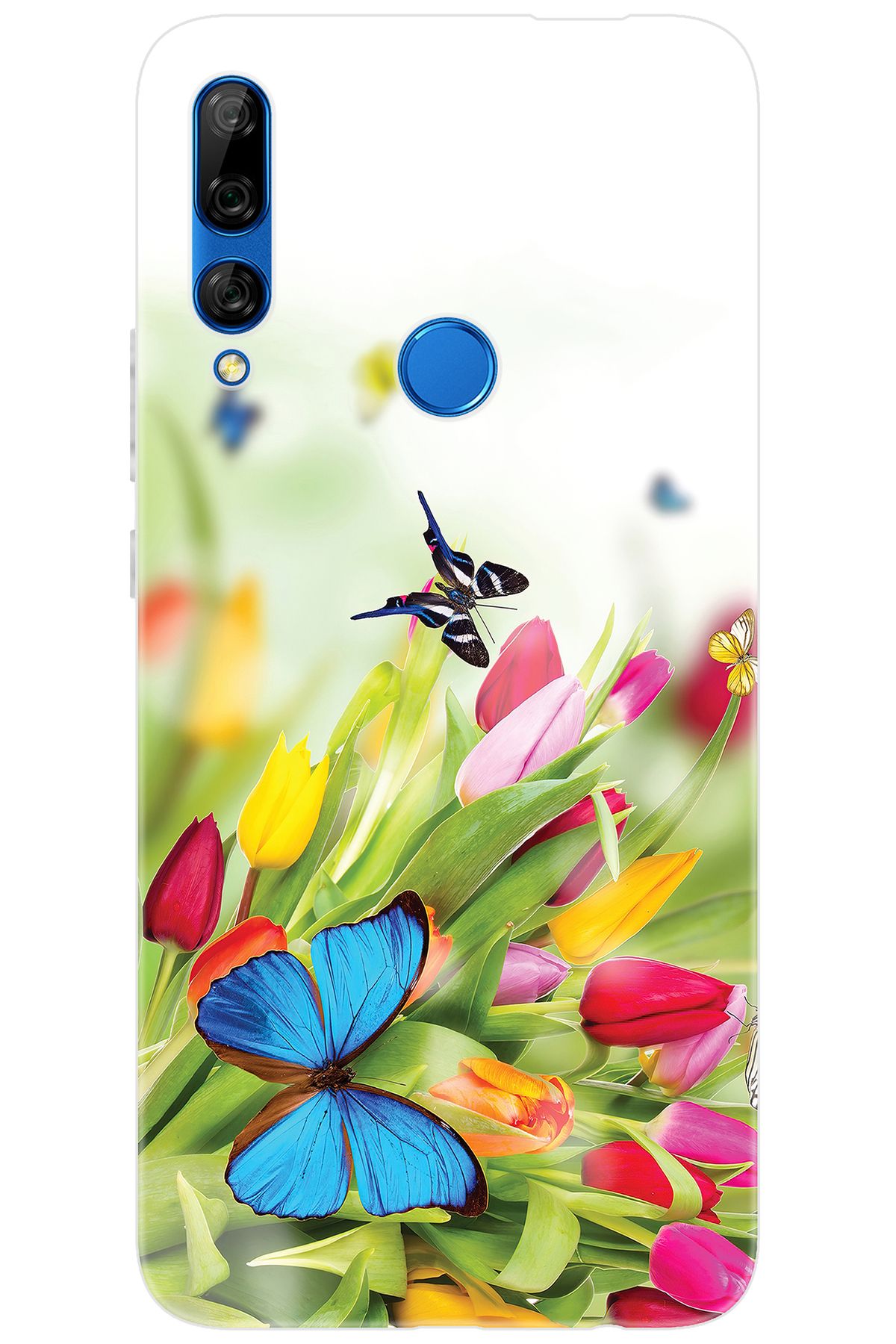 Ceppare Huawei Y9 Prime 2019 (STK-L21) Uyumlu Kılıf Desen Baskı Silikon Kelebekler STK:542 CP-PPrbZyA