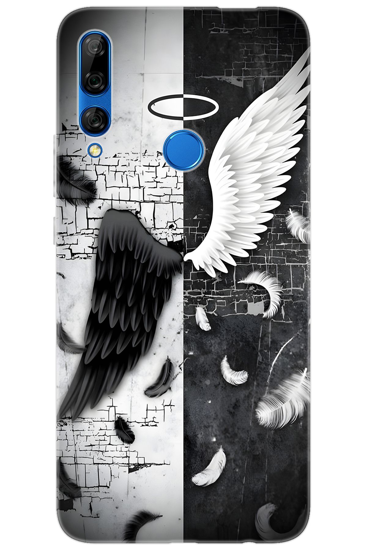 Ceppare Huawei Y9 Prime 2019 (STK-L21) Uyumlu Kılıf Desenli Silikon Melek ve Şeytan STK:715 CP-5eWNLCY