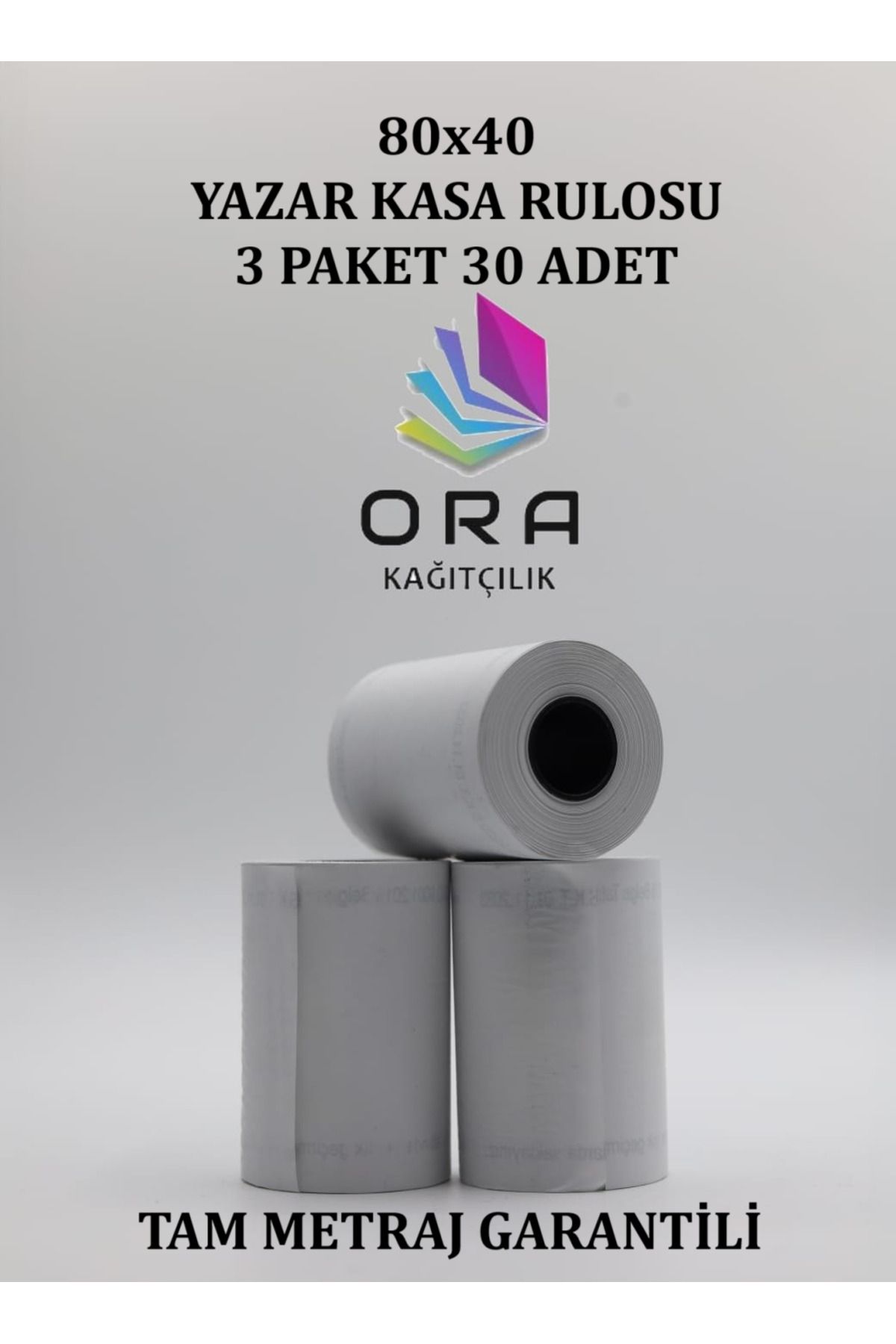 Ora rulo 80x40 Yazarkasa Adisyon Rulosu 3 Paket 30 Adet