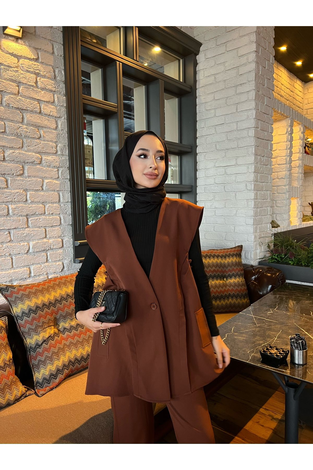 Milenastyle SAHRA YELEKLİ PİLELİ TAKIM