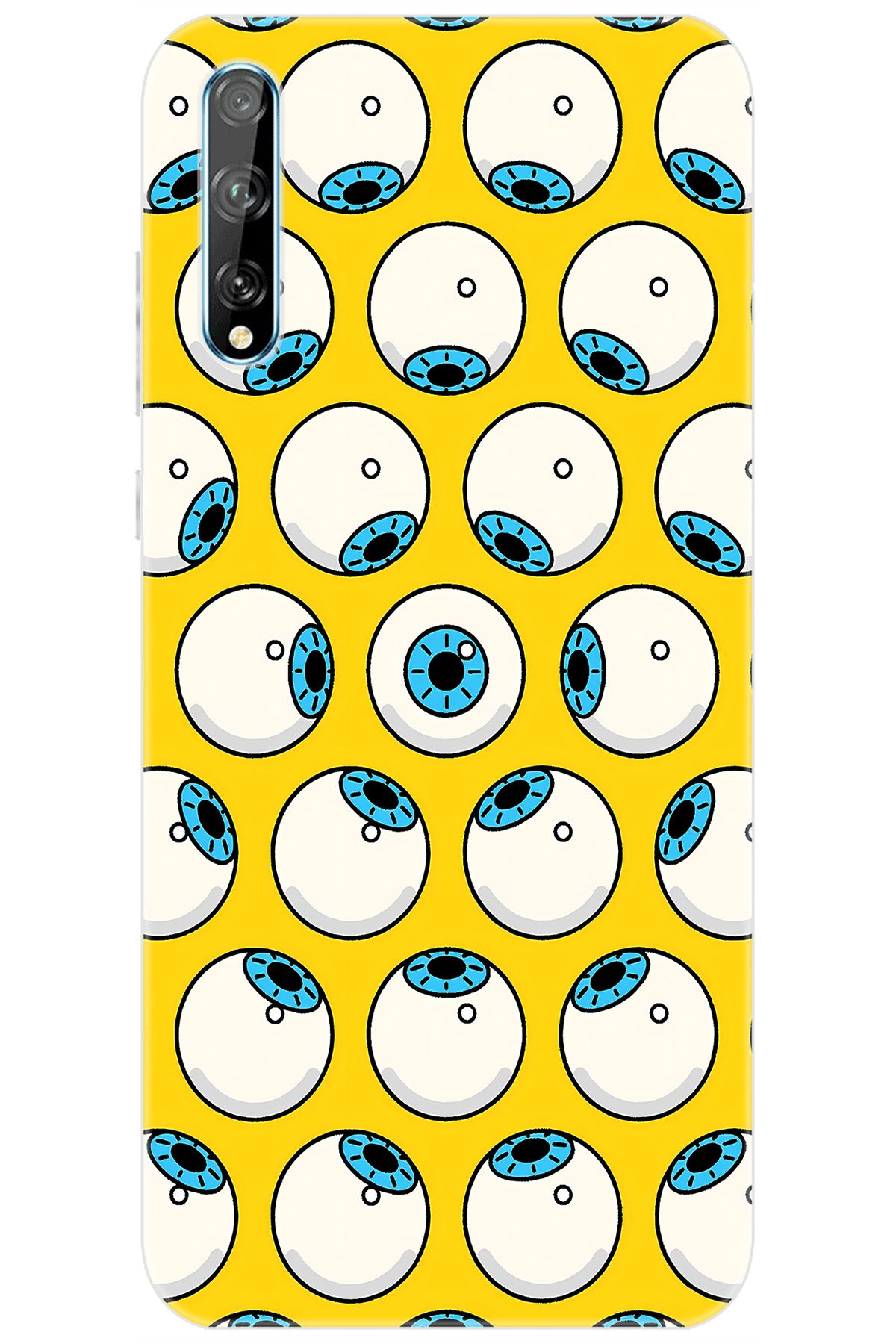 Ceppare Huawei Y8P (AQM-LX1) Uyumlu Kılıf Desen Baskılı Silikon Gözler STK:619 CP-Iutl4CN