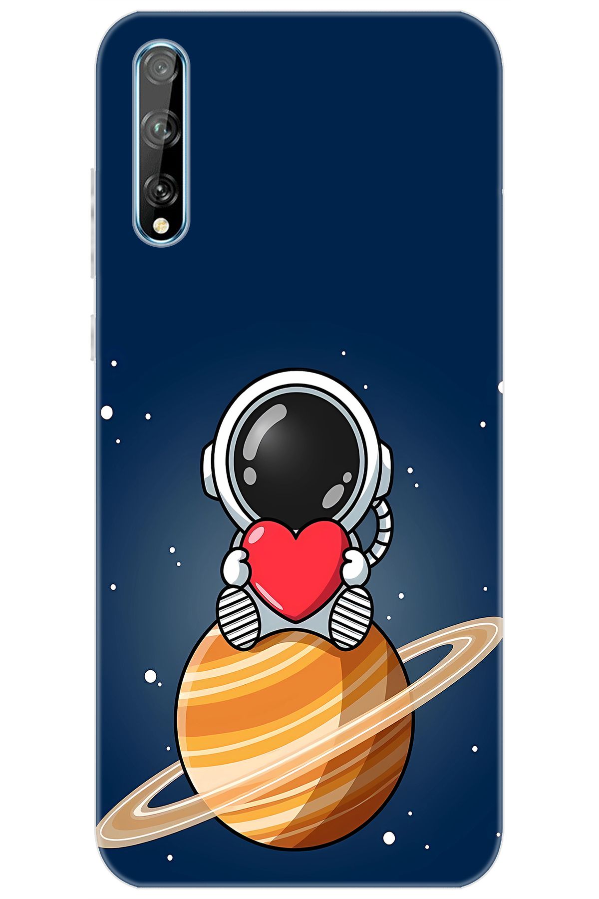 Ceppare Huawei Y8P (AQM-LX1) Uyumlu Kılıf Desen Baskılı Silikon Astronot STK:697 CP-om61HPb