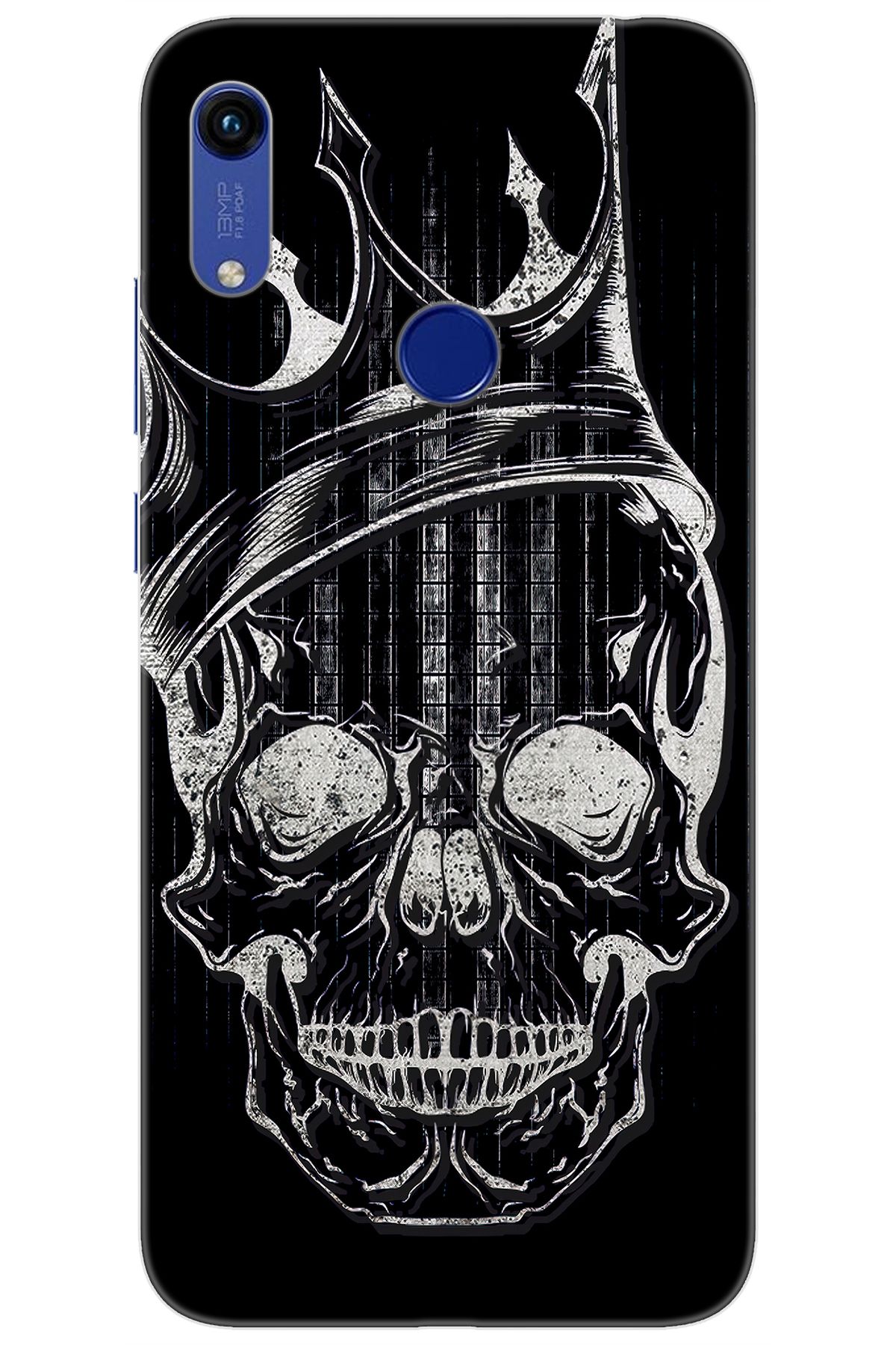 Ceppare Huawei Y6S 2019 (JAT-L41) Uyumlu Kılıf Desen Baskılı Silikon Kuru Kafa STK:582 CP-WaKjDBt
