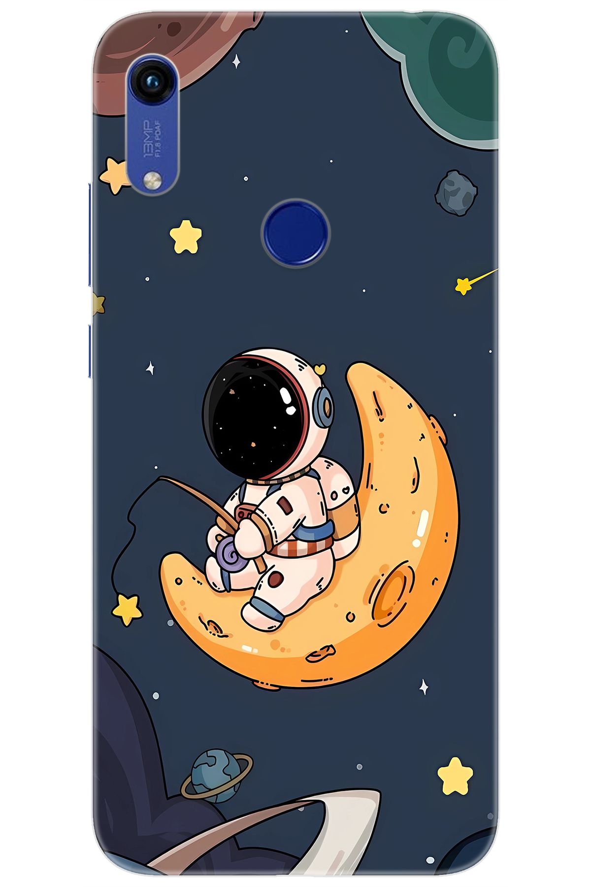 Ceppare Huawei Y6S 2019 (JAT-L41) Uyumlu Kılıf Desen Baskılı Silikon Astronot STK:698 CP-sBUQQiw