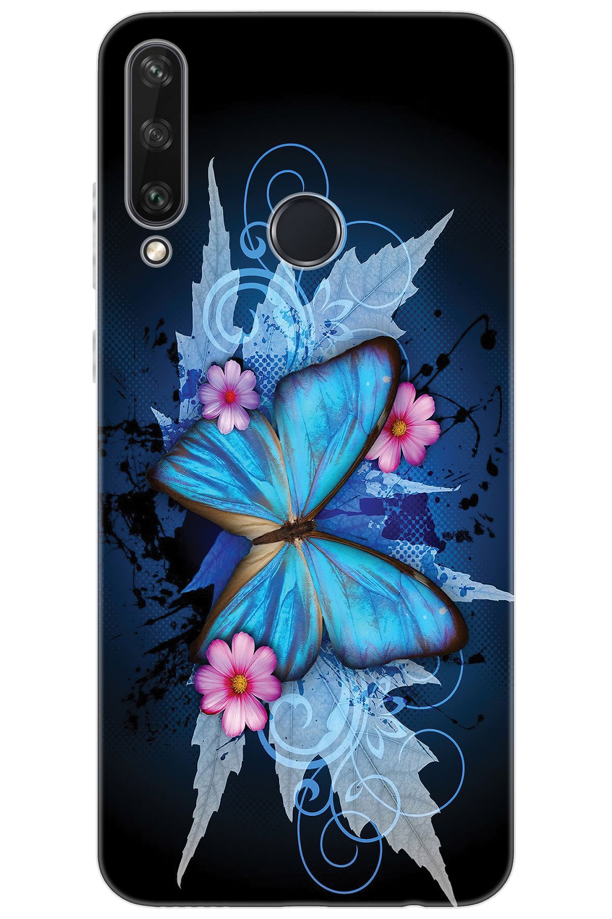 Ceppare Huawei Y6P (MED-LX9N) Uyumlu Kılıf Desen Baskılı Silikon Kelebek Resim STK:550 CP-mjORrMv