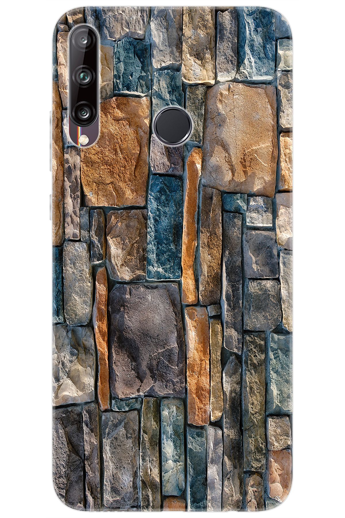 Ceppare Huawei Y7P (ART-L29) Uyumlu Kılıf Desen Baskılı Silikon Taş Duvar STK:233 CP-2BSShjT