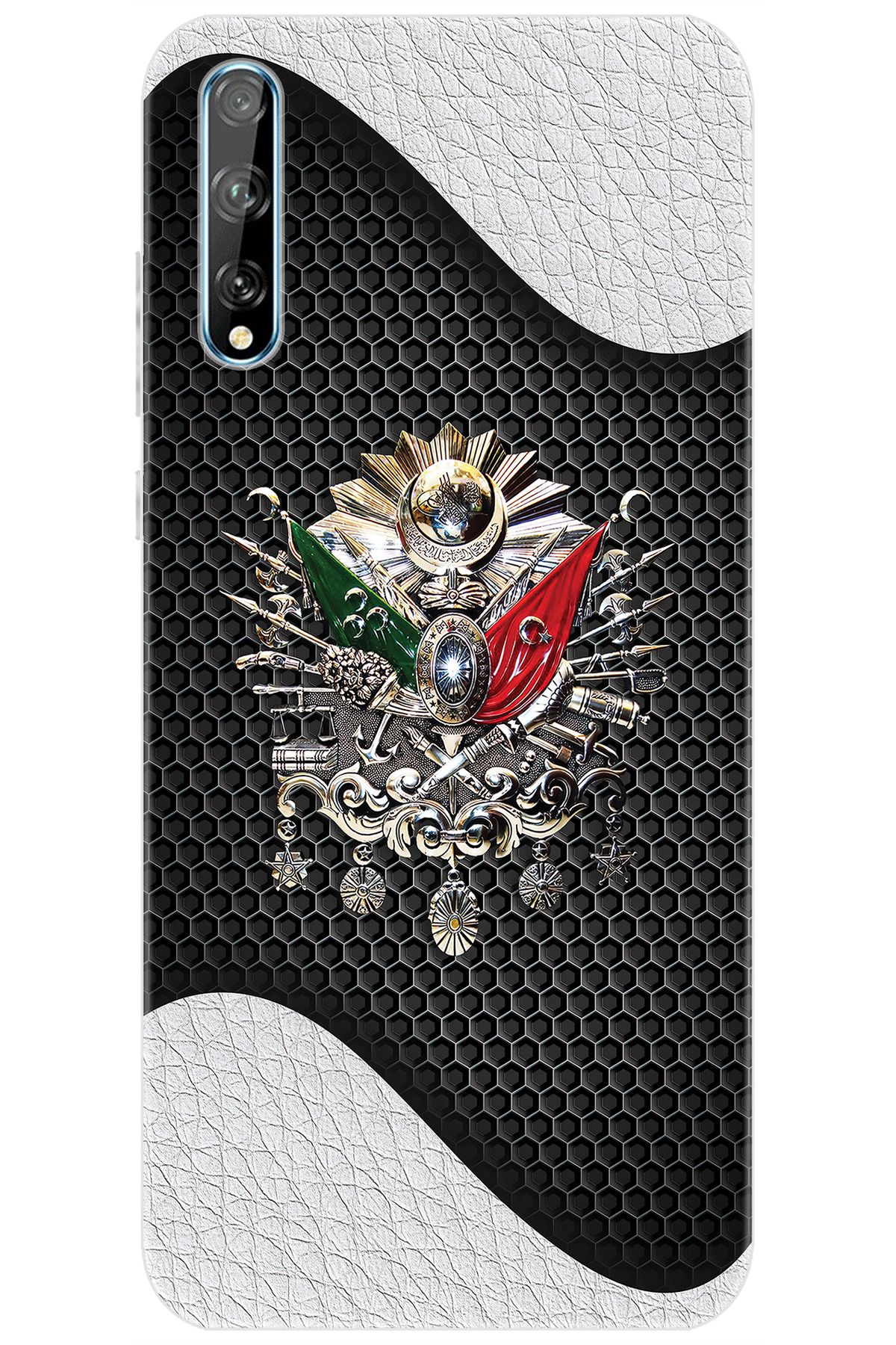 Ceppare Huawei Y8P (AQM-LX1) Uyumlu Kılıf Desen Baskılı Silikon Osmanlı Tuğra STK:415 CP-rbgVUz2