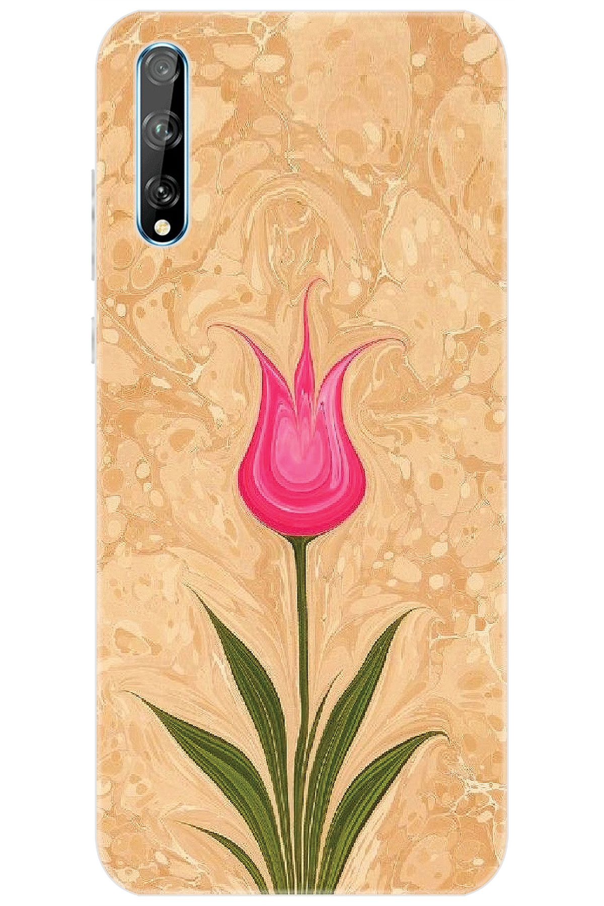 Ceppare Huawei Y8P (AQM-LX1) Uyumlu Kılıf Desen Baskılı Silikon Lale Tasarım STK:544 CP-WHLR0Om