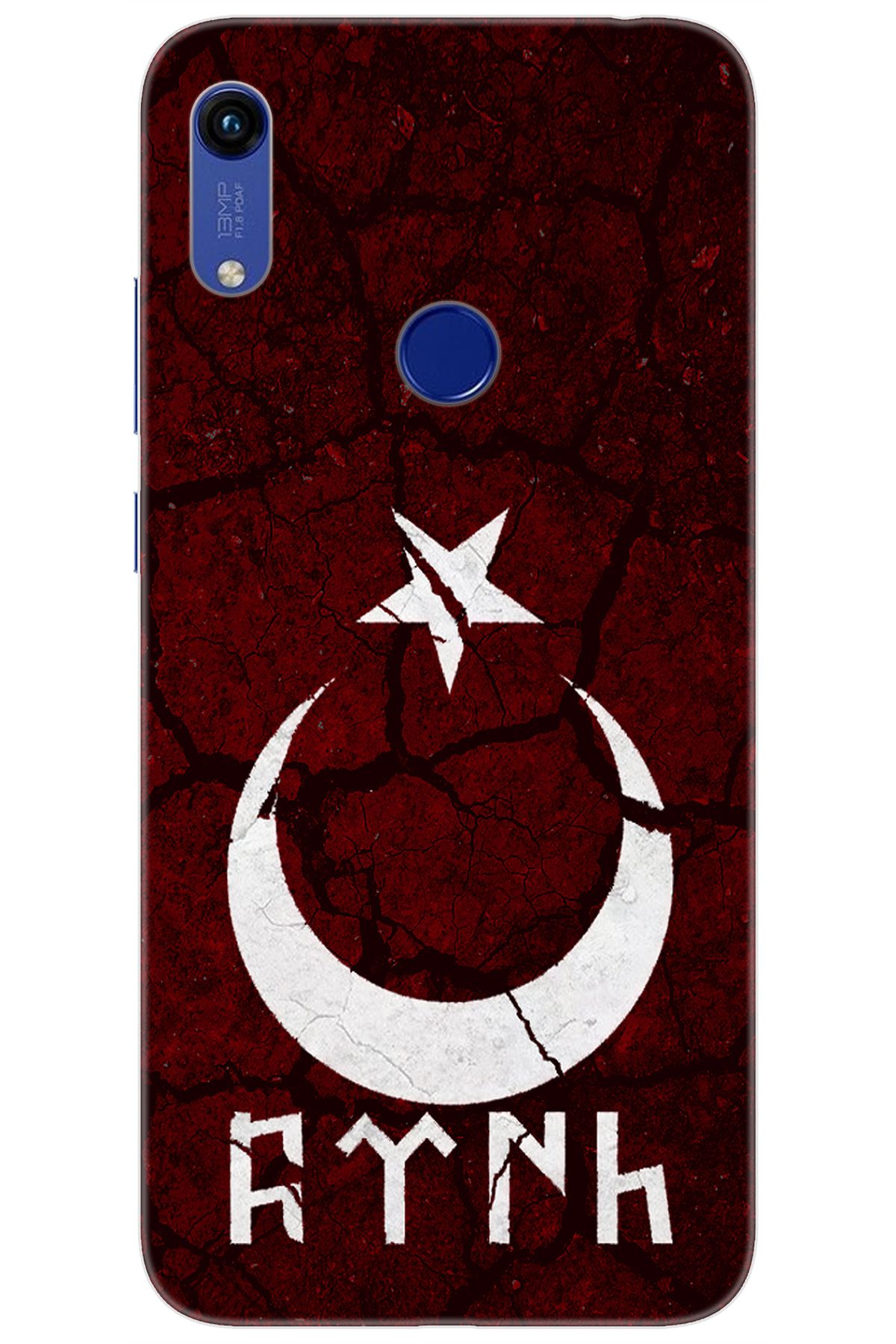 Ceppare Huawei Y6S 2019 (JAT-L41) Uyumlu Kılıf Desen Baskılı Silikon Göktürkçe Türk STK:386 CP-po8cAW2