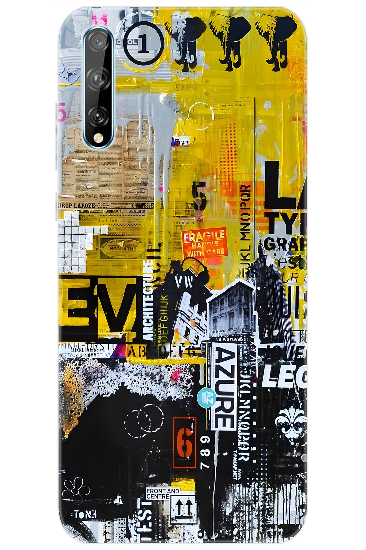 Ceppare Huawei Y8P (AQM-LX1) Uyumlu Kılıf Desen Baskılı Silikon Sokak Sanatı STK:706 CP-jrBu5vn
