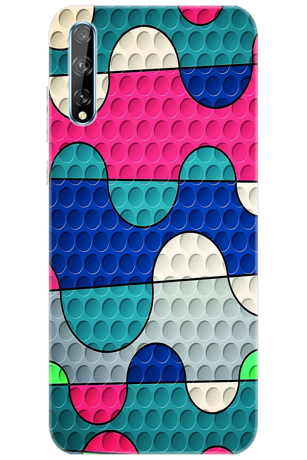 Ceppare Huawei Y8P (AQM-LX1) Uyumlu Kılıf Desen Baskılı Silikon Renk Dalgası STK:629 CP-NZ43DvY