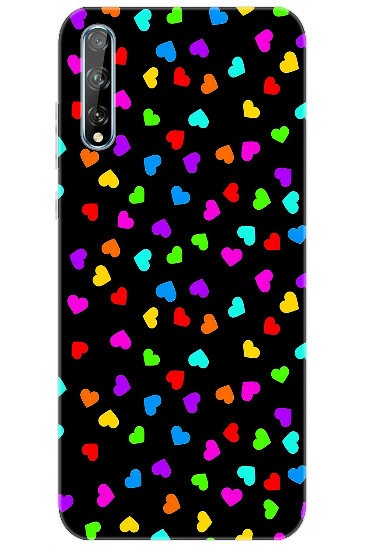 Ceppare Huawei Y8P (AQM-LX1) Uyumlu Kılıf Desen Silikon Renkli Minik Kalpler STK:1017 CP-uZOHFwB
