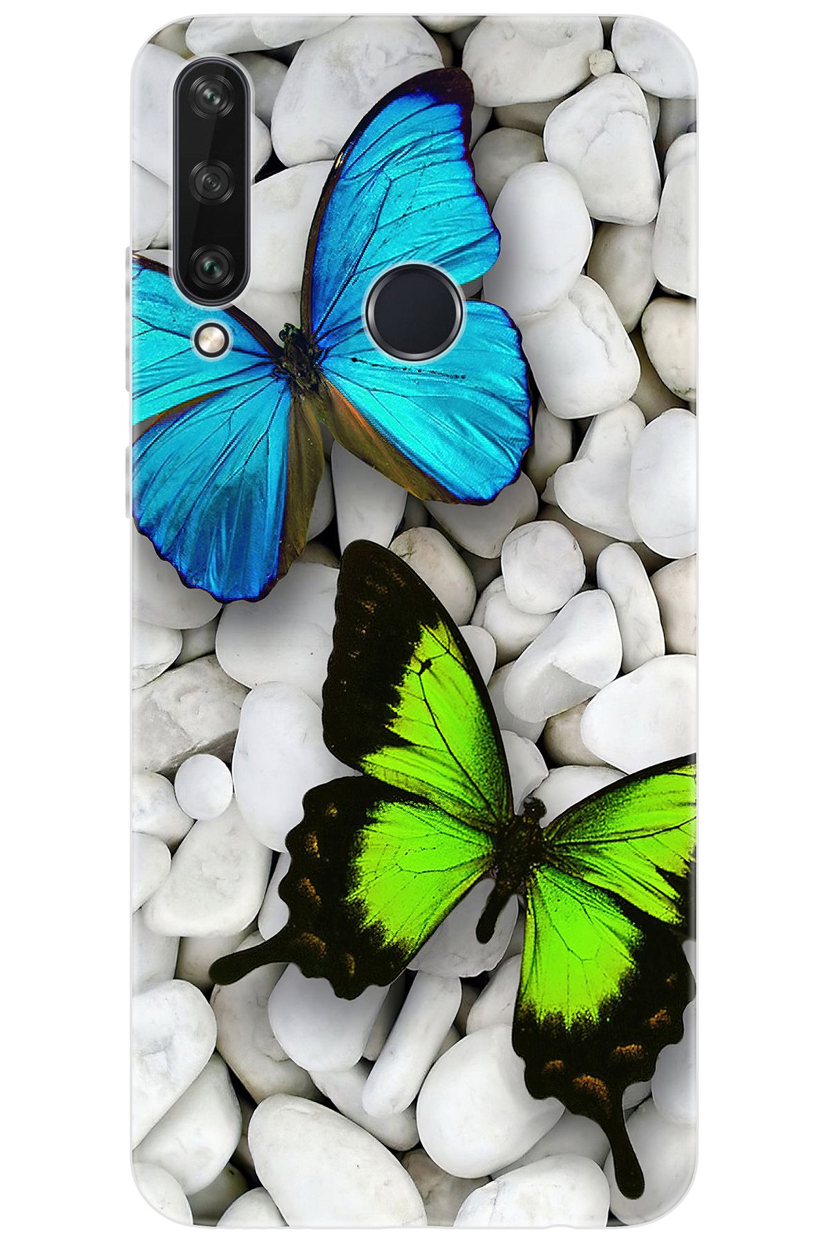 Ceppare Huawei Y6P (MED-LX9N) Uyumlu Kılıf Desen Baskılı Silikon Kelebekler STK:148 CP-nJMhD29