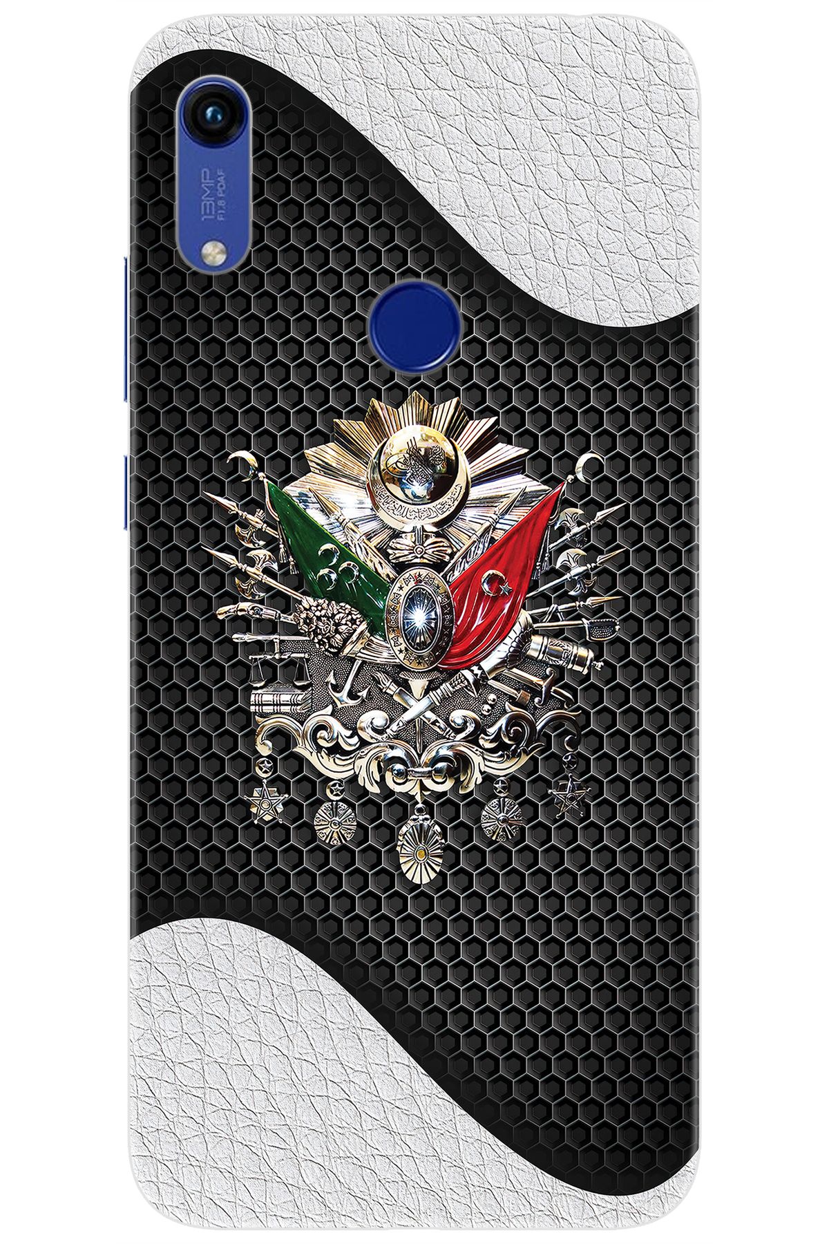 Ceppare Huawei Y6 2019 (MRD-LX1) Uyumlu Kılıf Desen Baskılı Silikon Osmanlı Tuğra STK:415 CP-wBYkm1r