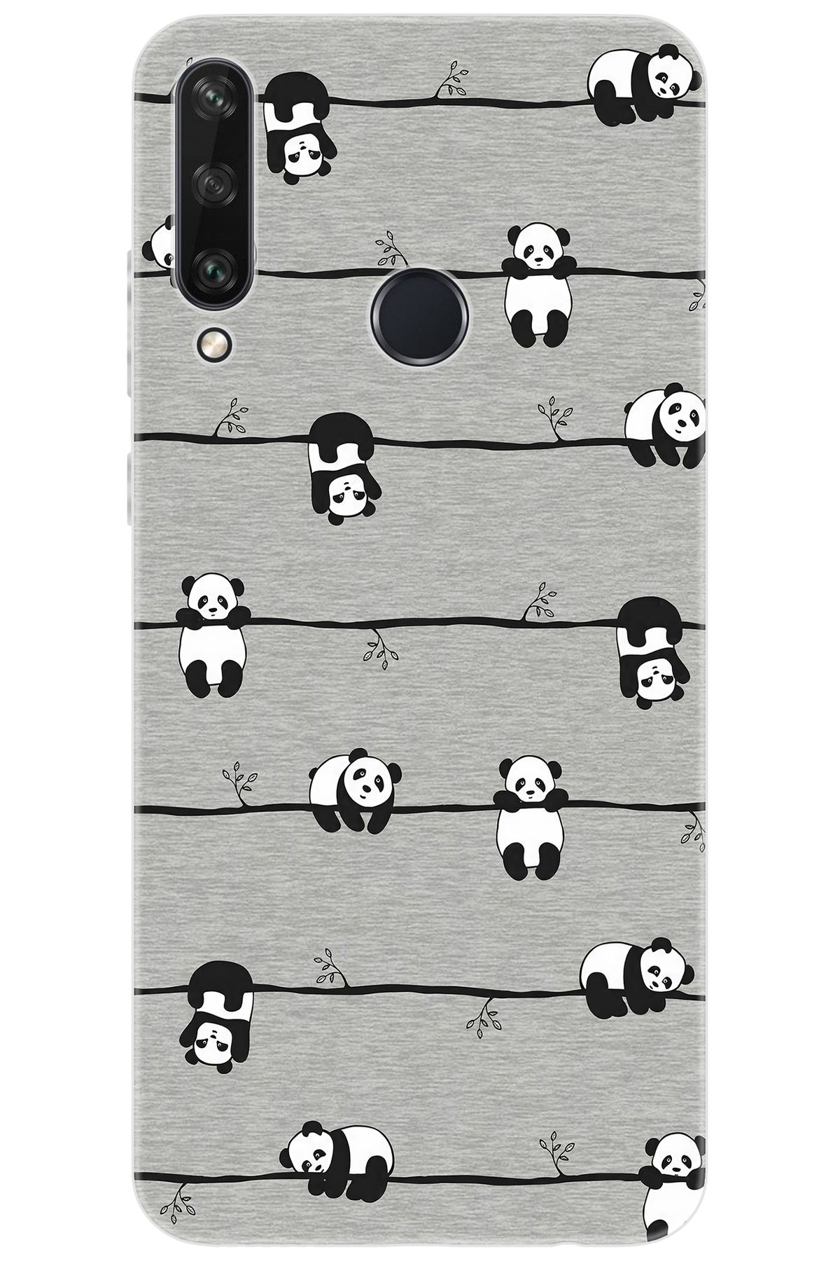 Ceppare Huawei Y6P (MED-LX9N) Uyumlu Kılıf Desen Baskılı Silikon Pandalar STK:751 CP-vCfSk4Y
