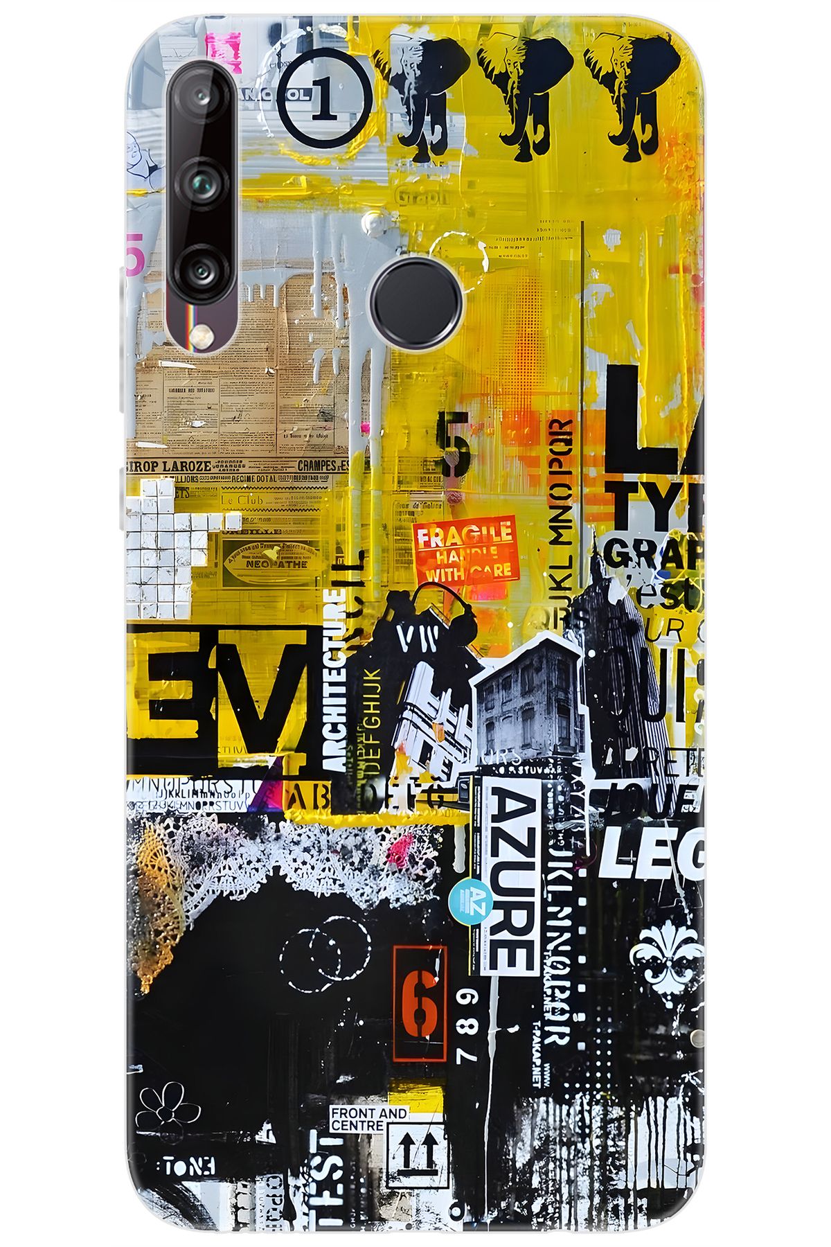 Ceppare Huawei Y7P (ART-L29) Uyumlu Kılıf Desen Baskılı Silikon Sokak Sanatı STK:706 CP-2LEAU7s