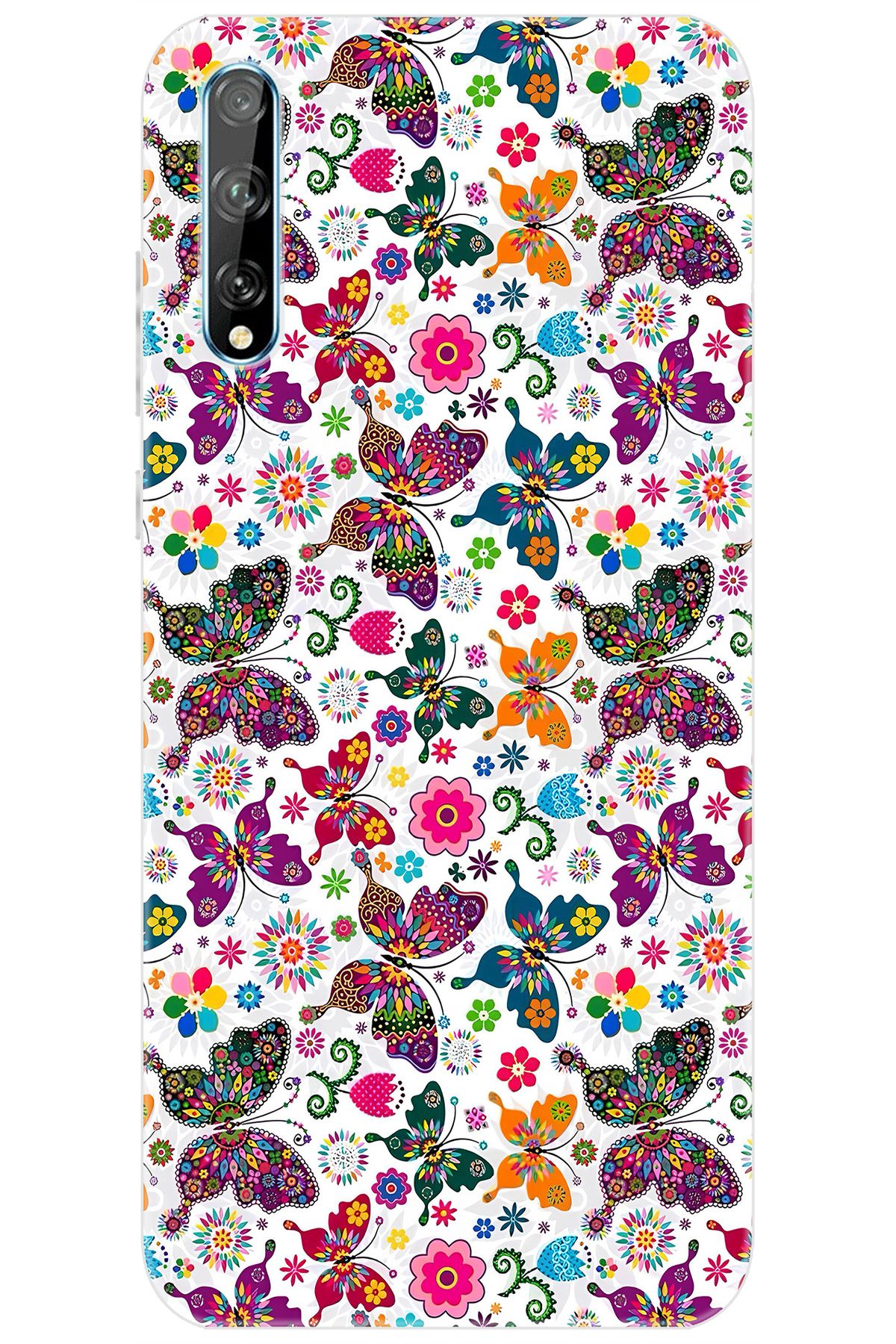 Ceppare Huawei Y8P (AQM-LX1) Uyumlu Kılıf Desen Baskılı Silikon Kelebek STK:700 CP-TTMNisj