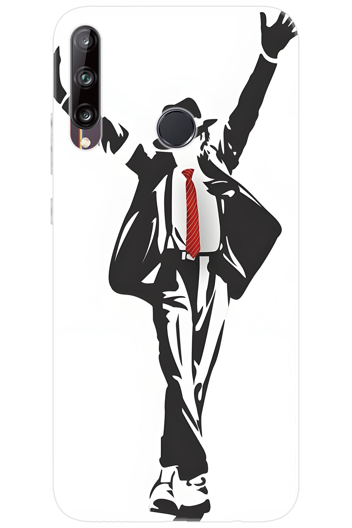 Ceppare Huawei Y7P (ART-L29) Uyumlu Kılıf Desen Baskılı Silikon Michael Jackson STK:705 CP-BTOtvuP