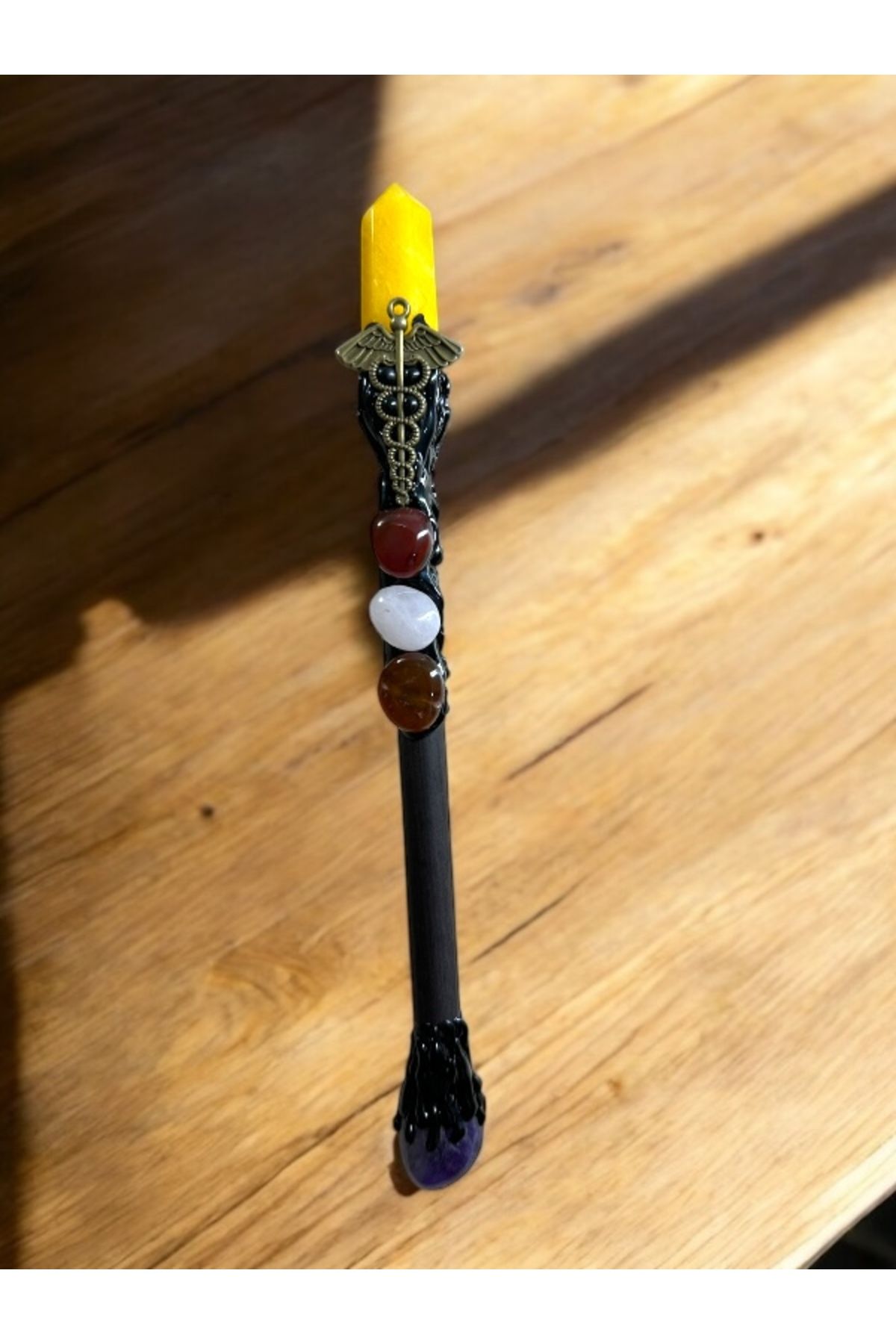 The Magıc of Healıng Doğal Taş Asa, Kristal Asa (Kalsit, ametist , kuvars, akik)