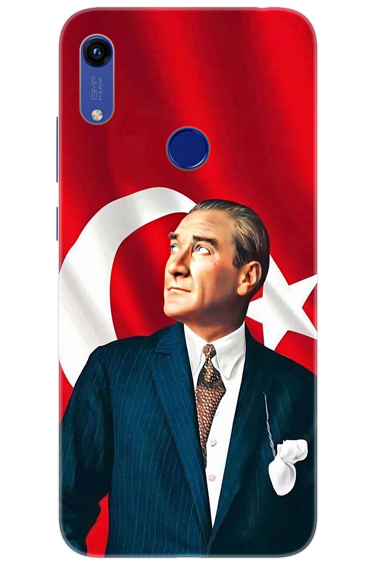 Ceppare Huawei Y6S 2019 (JAT-L41) Uyumlu Kılıf Desen Baskılı Silikon Atatürk STK:105 CP-ljWLqou