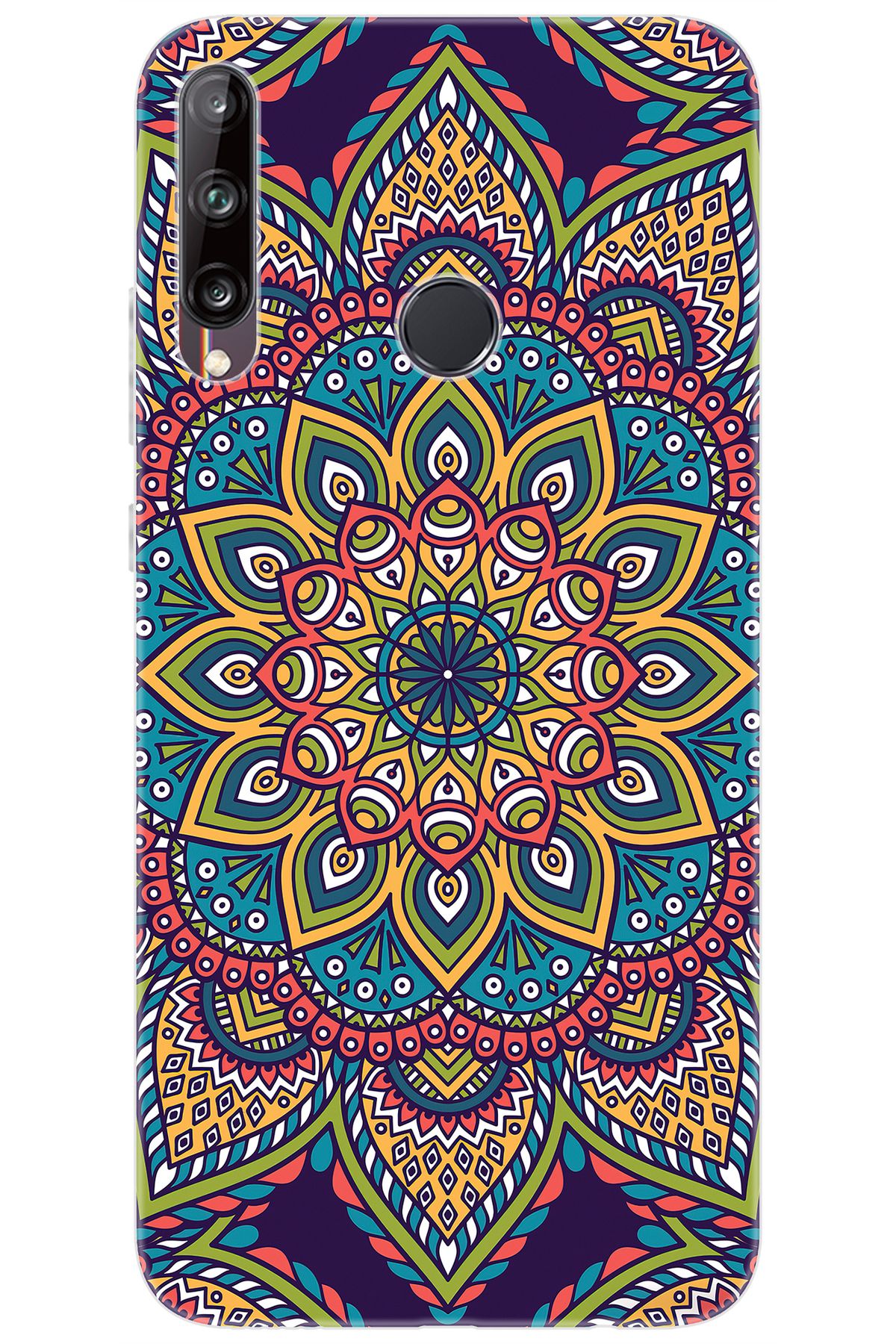 Ceppare Huawei Y7P (ART-L29) Uyumlu Kılıf Desen Baskılı Silikon Mandala Vektör STK:502 CP-qjYmSYr