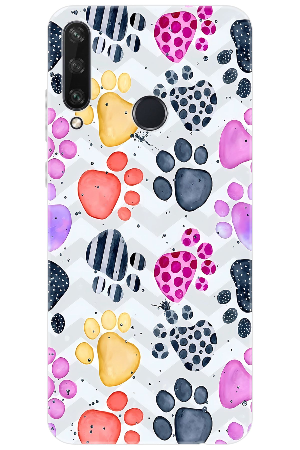 Ceppare Huawei Y6P (MED-LX9N) Uyumlu Kılıf Desen Baskılı Silikon Renkli Patiler STK:670 CP-VE7xGFX
