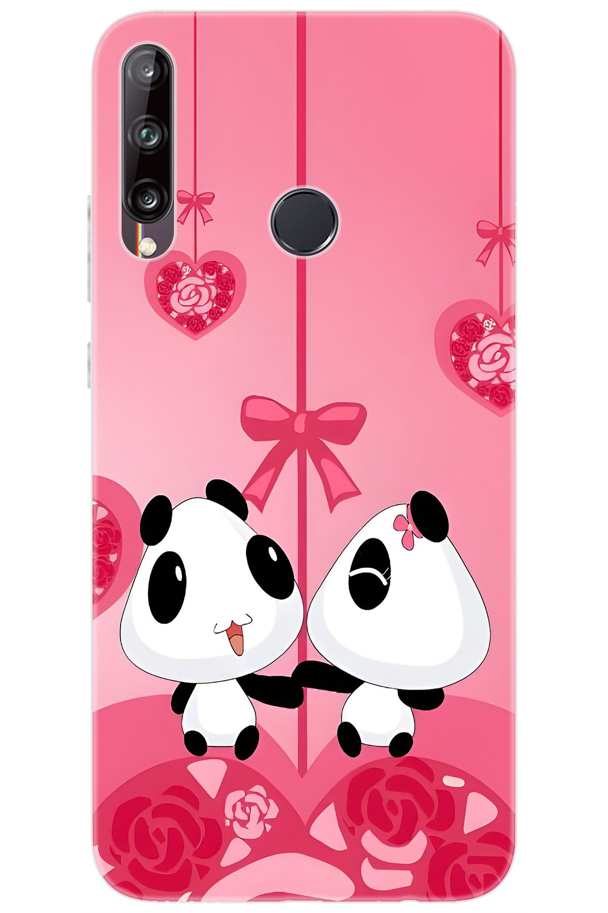 Ceppare Huawei Y7P (ART-L29) Uyumlu Kılıf Desen Baskılı Silikon Sevimli Pandalar STK:166 CP-57G7jwM