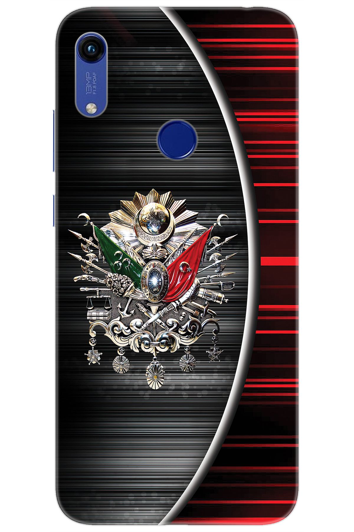 Ceppare Huawei Y6S 2019 (JAT-L41) Uyumlu Kılıf Desen Baskılı Silikon Osmanlı Tuğra STK:410 CP-VitFvHd