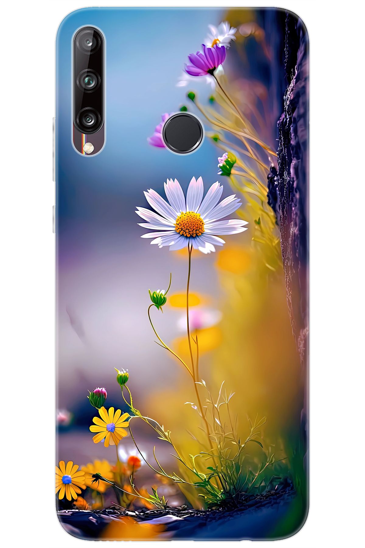 Ceppare Huawei Y7P (ART-L29) Uyumlu Kılıf Desen Baskılı Silikon Papatya Seri STK:1000 CP-S12Fn1z