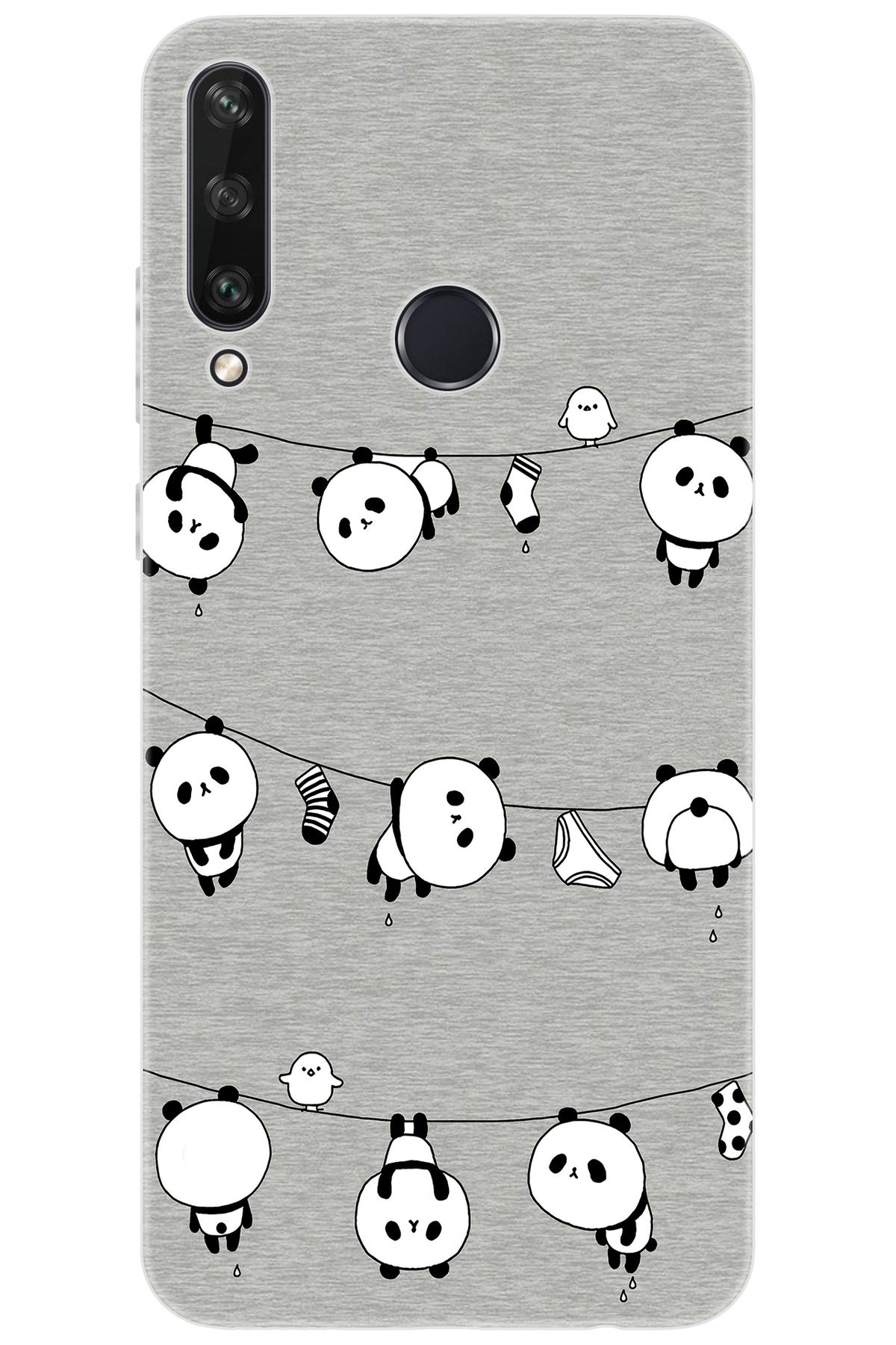 Ceppare Huawei Y6P (MED-LX9N) Uyumlu Kılıf Desen Baskılı Silikon Pandalar STK:752 CP-J9wHSbw