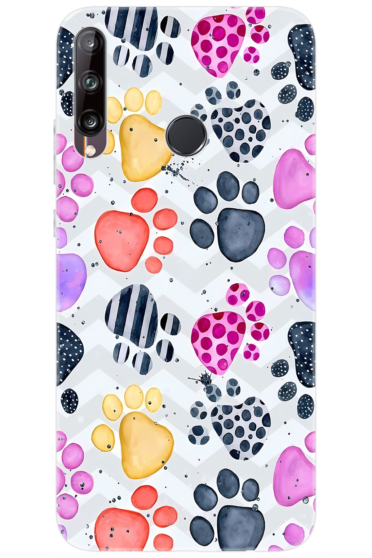 Ceppare Huawei Y7P (ART-L29) Uyumlu Kılıf Desen Baskılı Silikon Renkli Patiler STK:670 CP-0agKEwD