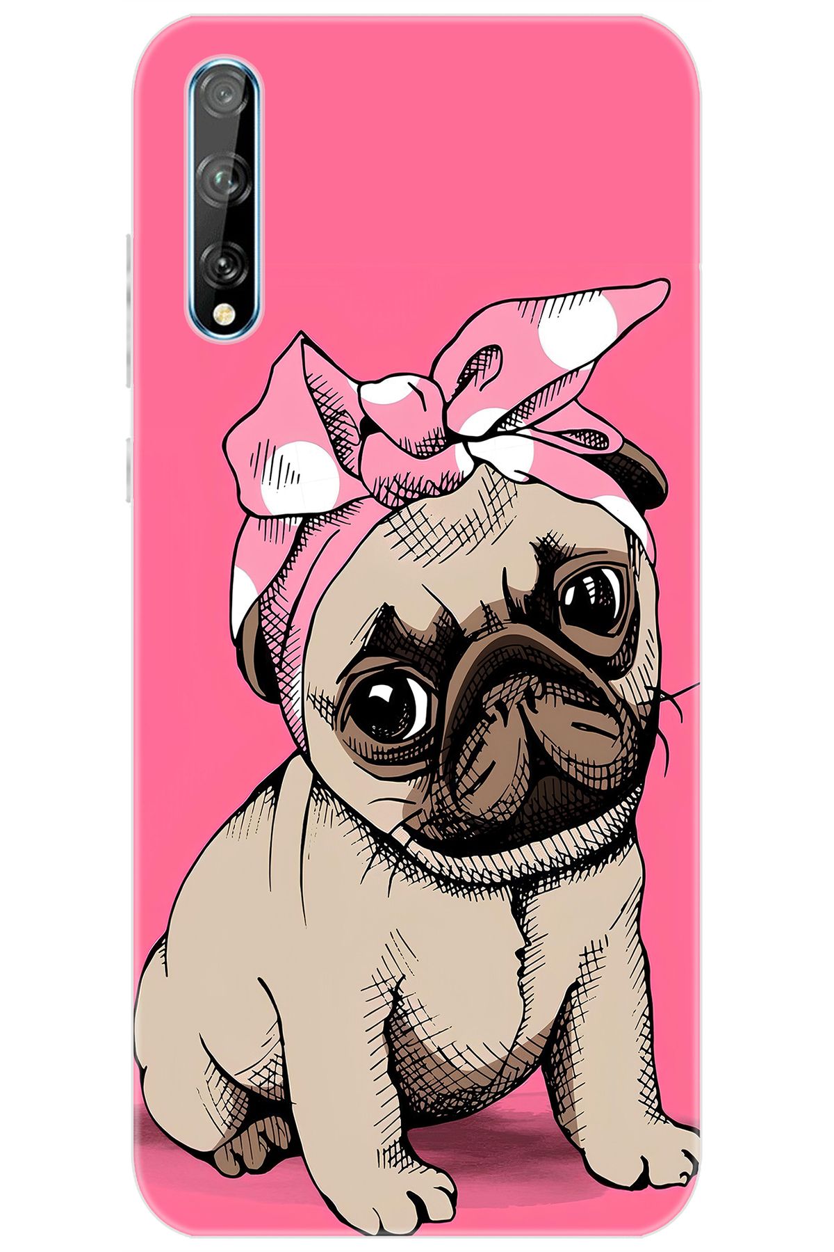 Ceppare Huawei Y8P (AQM-LX1) Uyumlu Kılıf Desen Baskılı Silikon Sevimli Pug STK:748 CP-VWxqIPg
