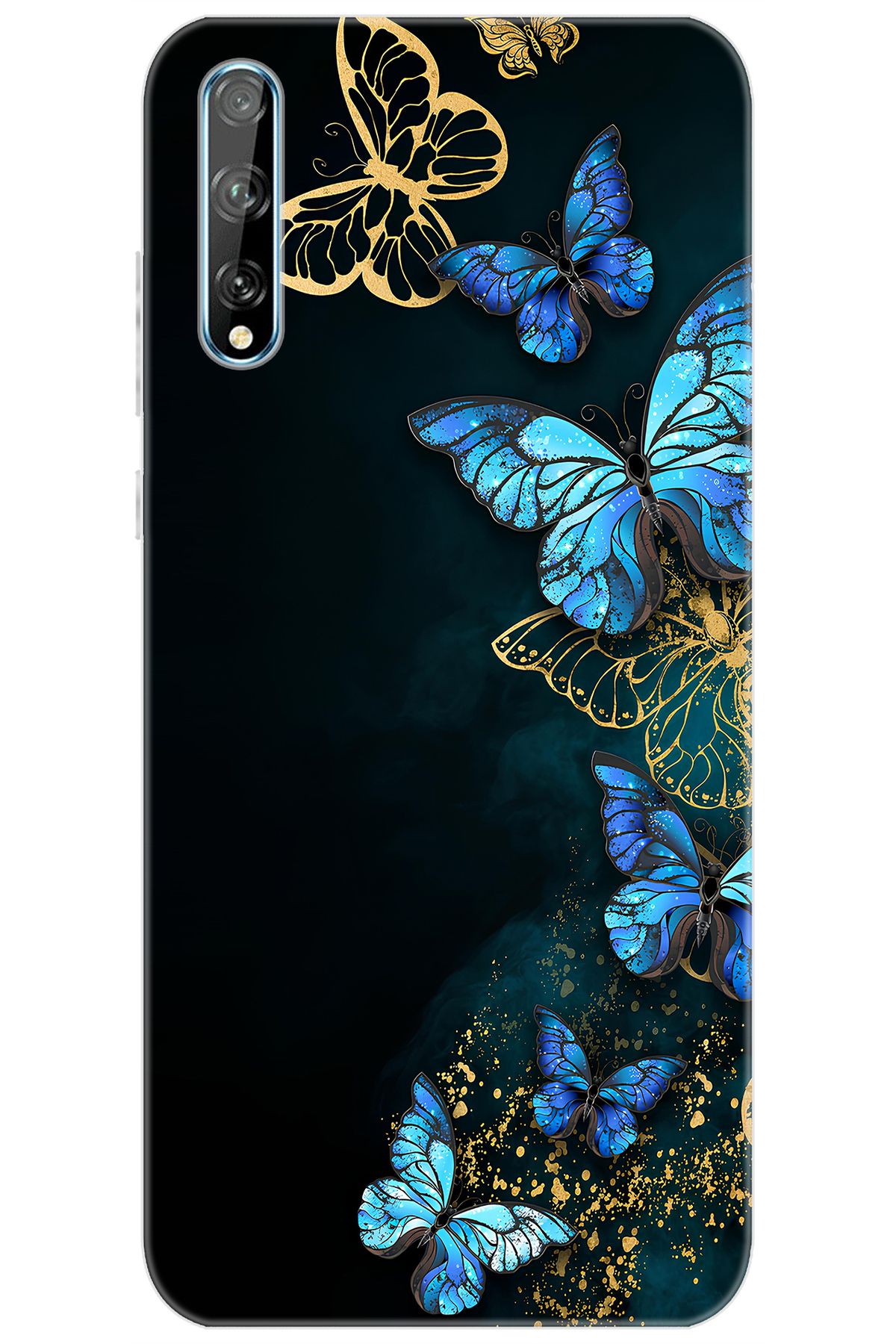 Ceppare Huawei Y8P (AQM-LX1) Uyumlu Kılıf Desen Baskılı Silikon Kelebekler STK:721 CP-WiE0ugt