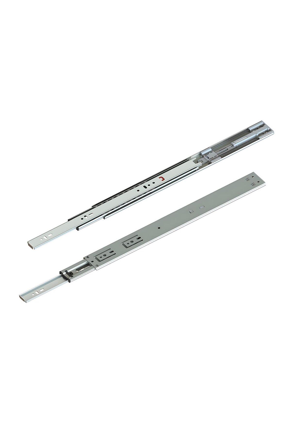 CANEX En 43 mm Frenli Teleskopik Bilyalı Çekmece Rayı Kaplamalı - 50 cm (5 Takım)