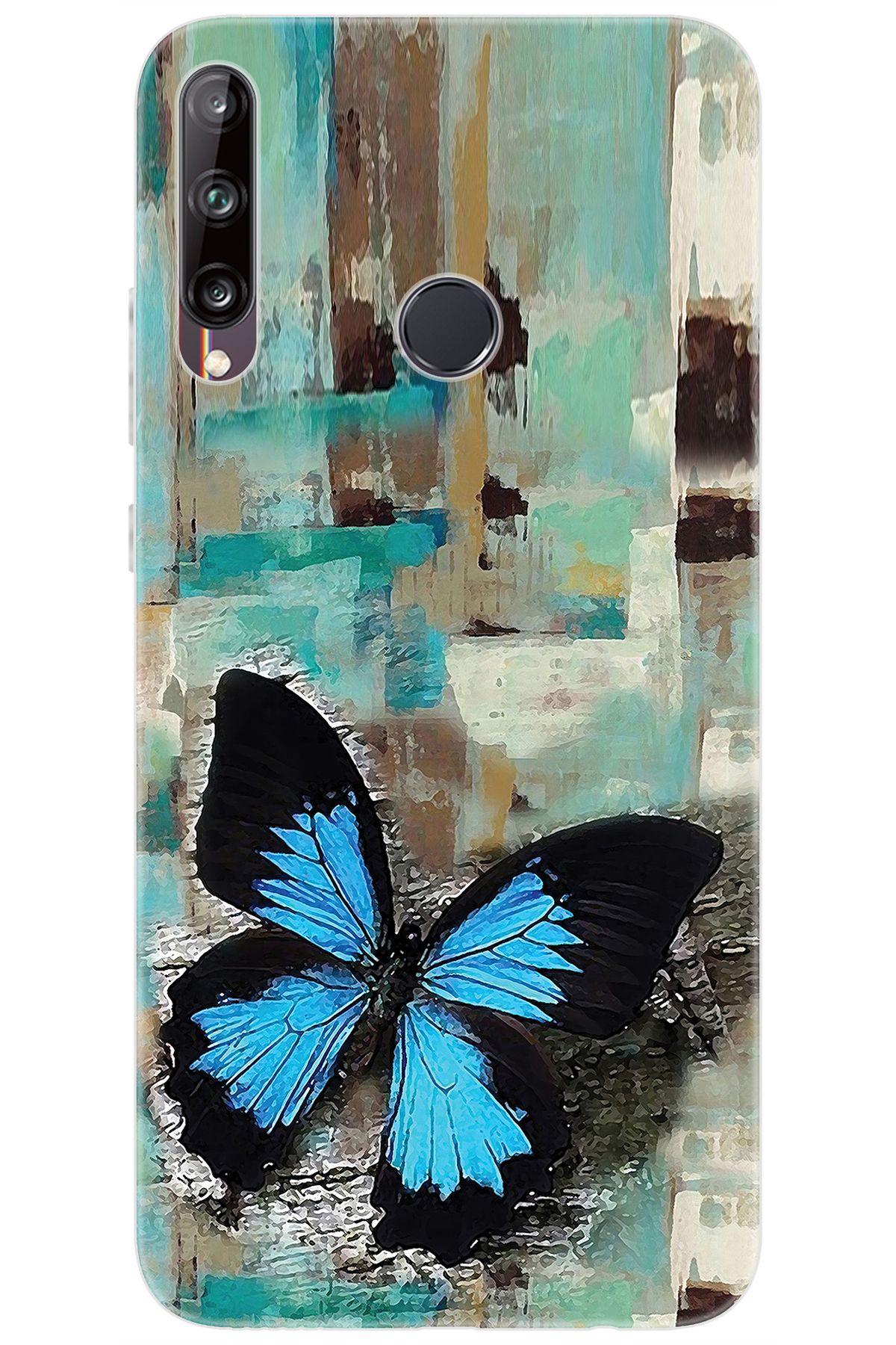 Ceppare Huawei Y7P (ART-L29) Uyumlu Kılıf Desen Baskılı Silikon Kelebek Resim STK:549 CP-4IvqaB0