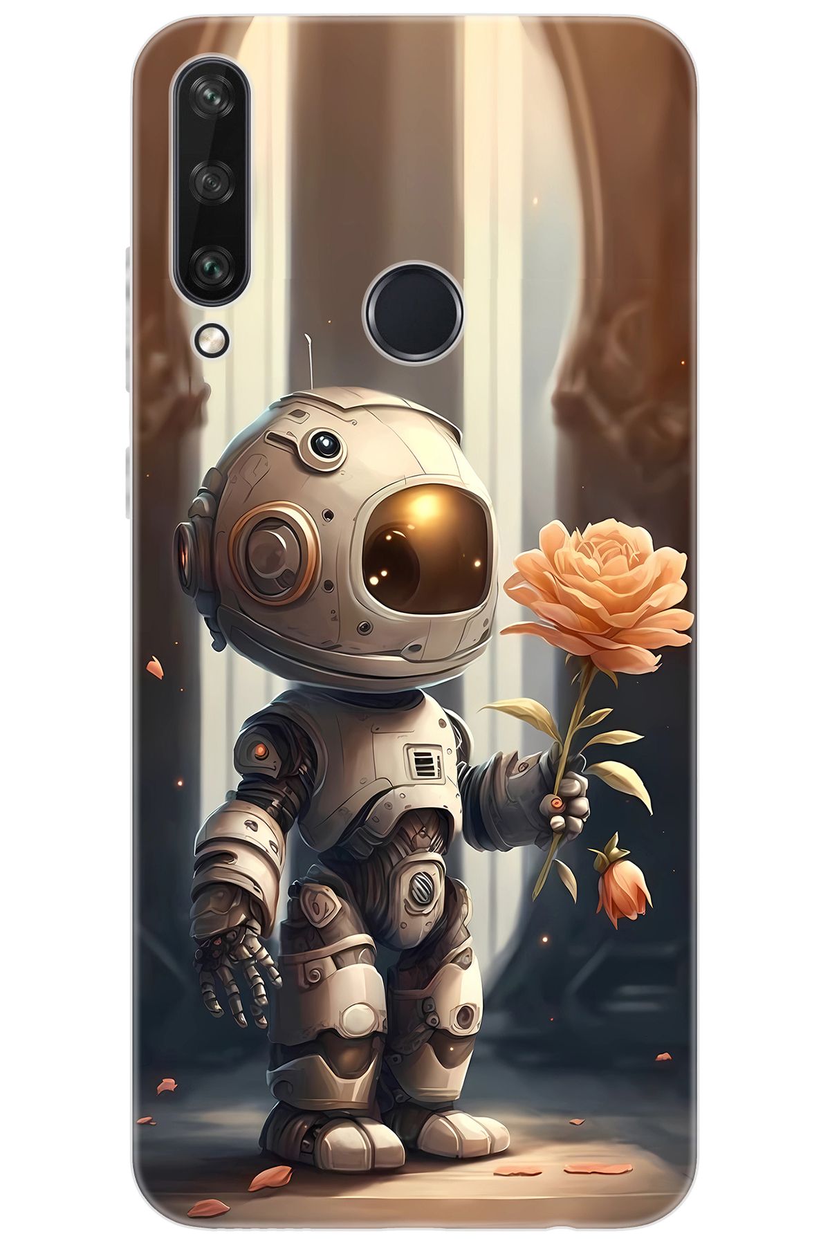 Ceppare Huawei Y6P (MED-LX9N) Uyumlu Kılıf Desen Baskılı Silikon Astronot STK:620 CP-cFKkQzY
