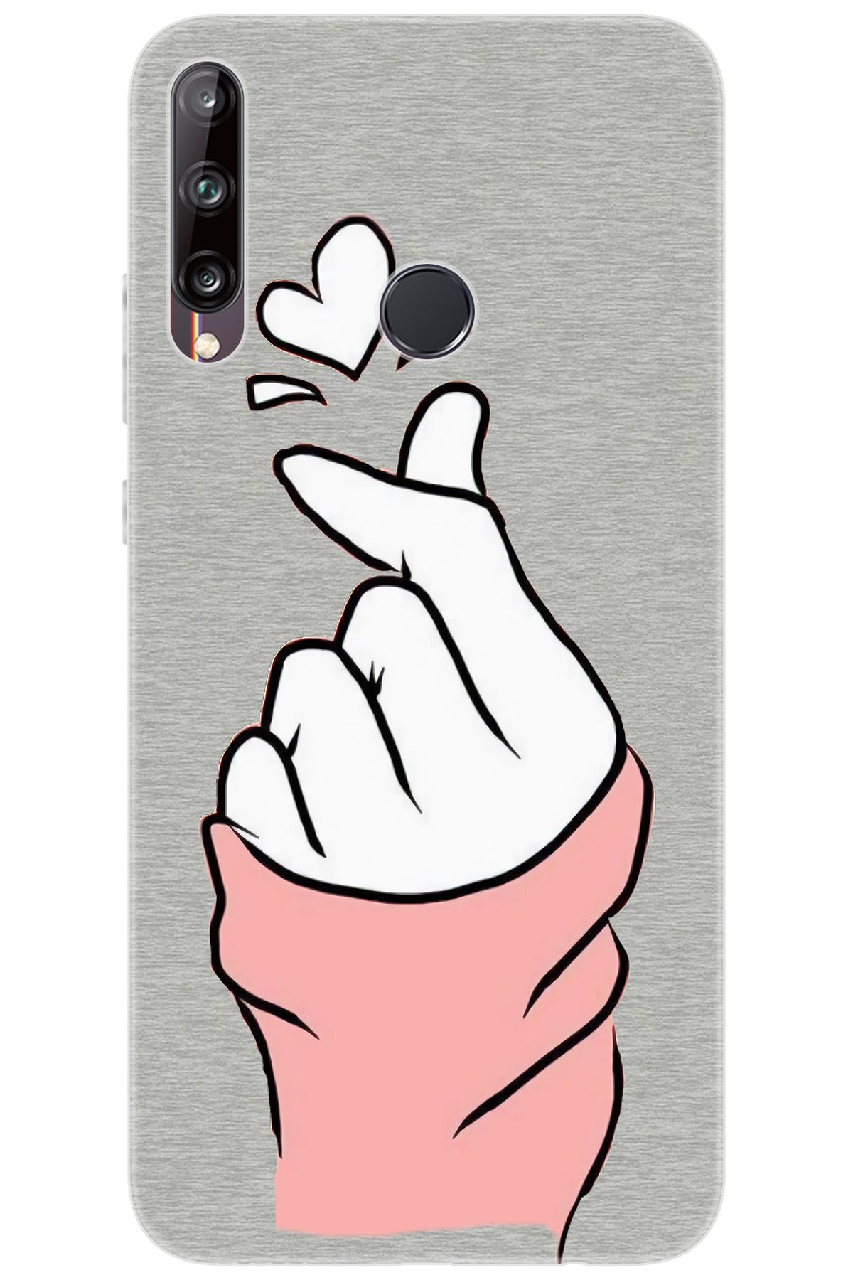 Ceppare Huawei Y7P (ART-L29) Uyumlu Kılıf Desenli Silikon Parmak Şıklatma Kalp STK:750 CP-4lWZCw8